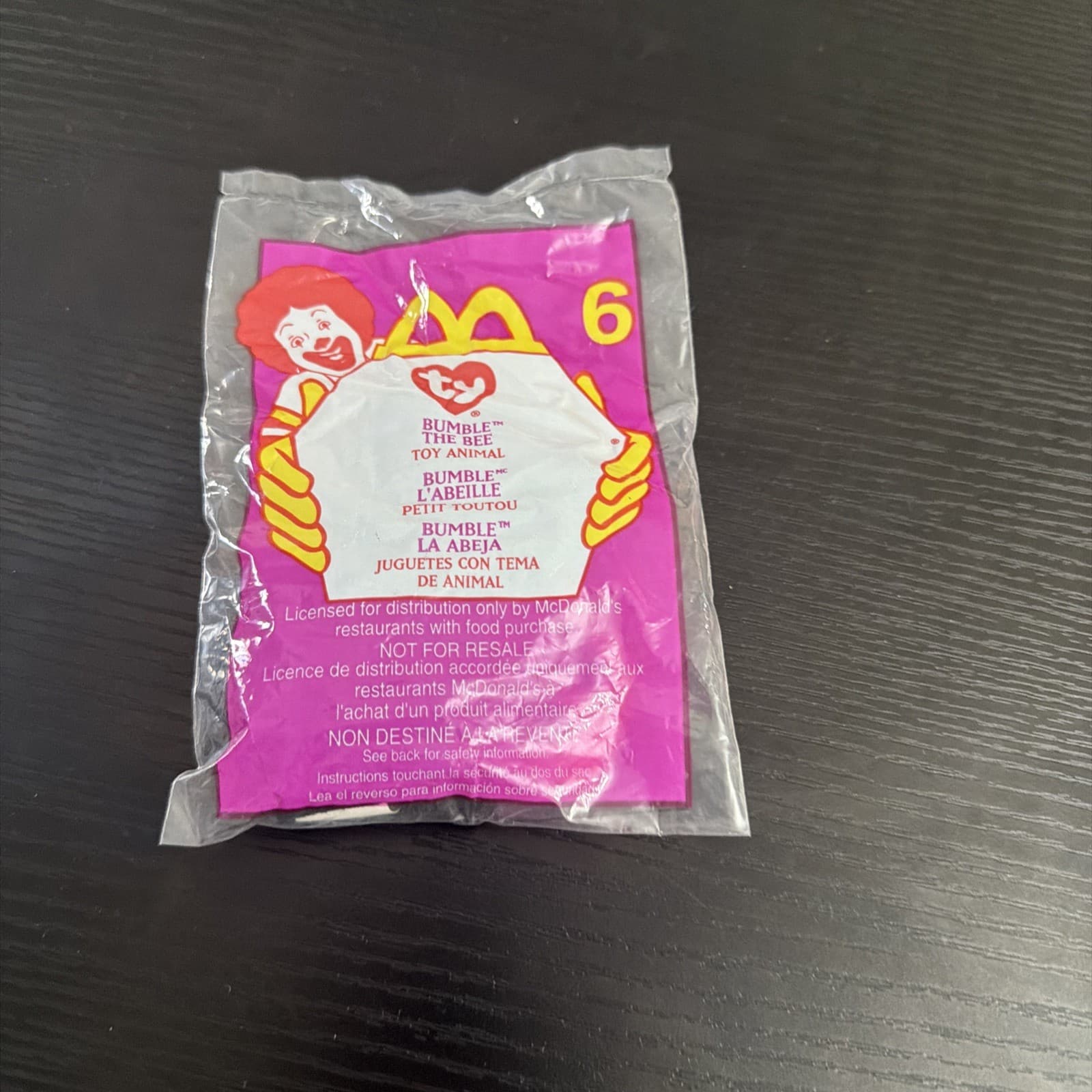 McDonald’s Ty Teenie Beanie Babies 1998 #6 Happy New in package & fast shipping