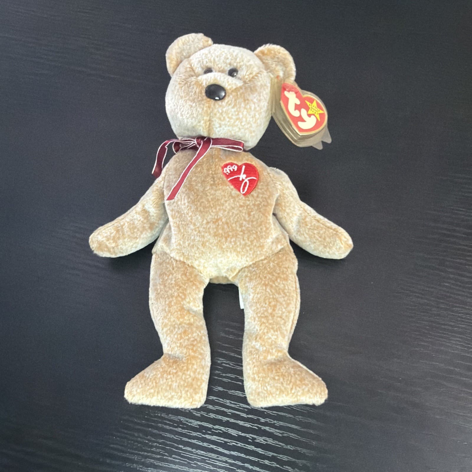 Ty Beanie Babies 1999 Signature Bear Beanbag Plush Stuffed Animal w/ Tags