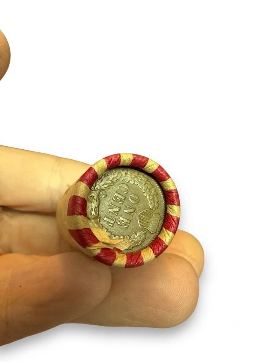 Half Roll (25 Coins) Unsearched Indian Head Cent Roll