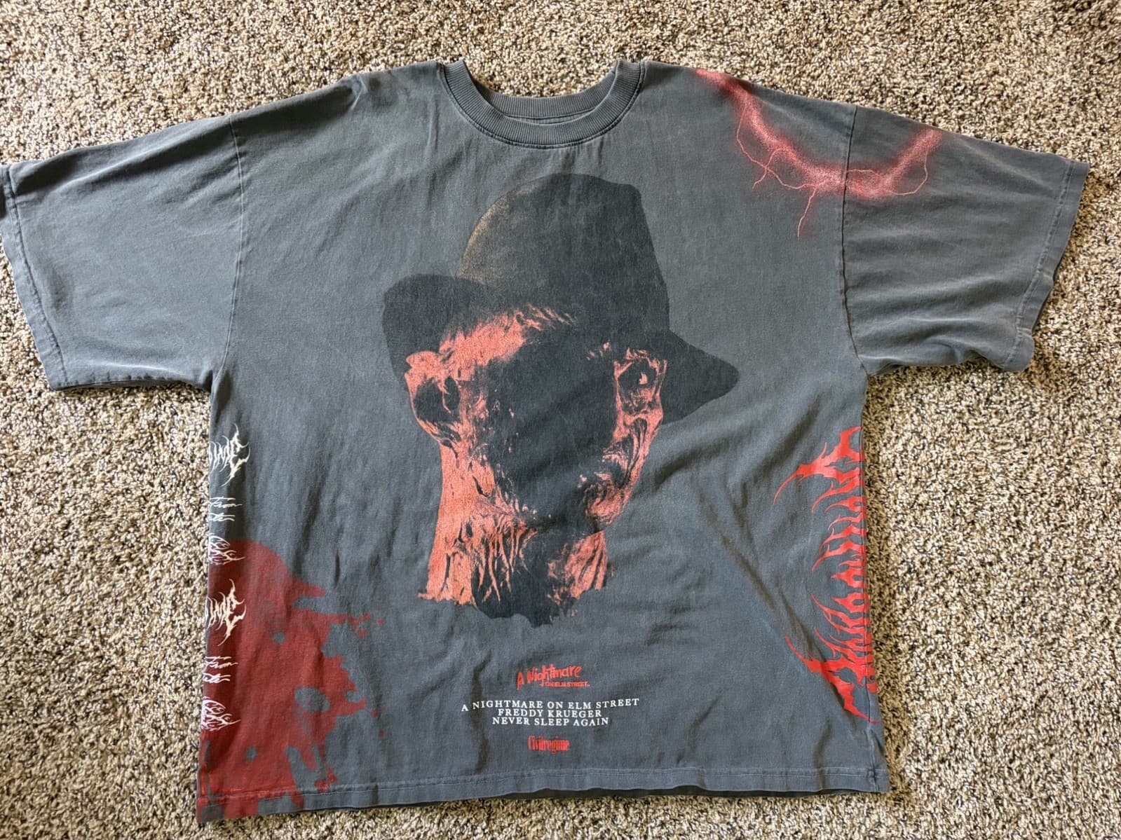 Darc Sport Civil Regime “NIGHTMARE ON ELM STREET / FREDDY” Oversized Fit Sz XXL