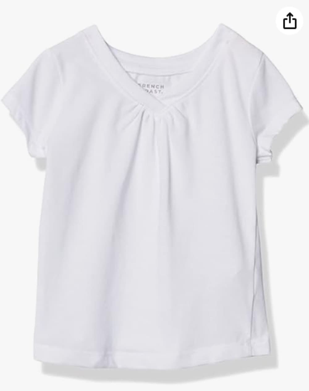 French Toast Girls' Short Sleeve V-Neck T-Shirt Tee