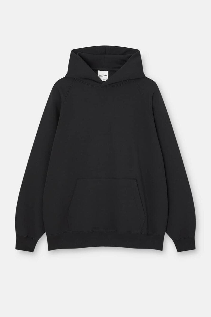 PULL&BEAR Basic Womens Oversized Hooded Sweatshirt Without Sting - X
