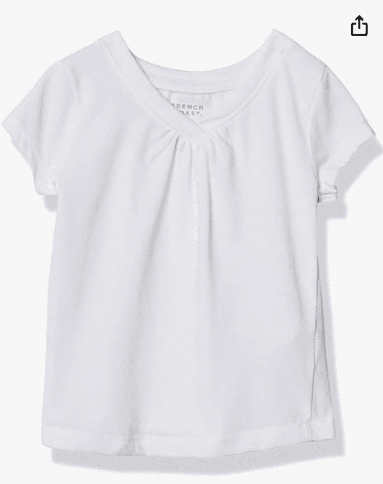 French Toast Girls' Short Sleeve V-Neck T-Shirt Tee - XS - Tops - new-with-tags - French Toast