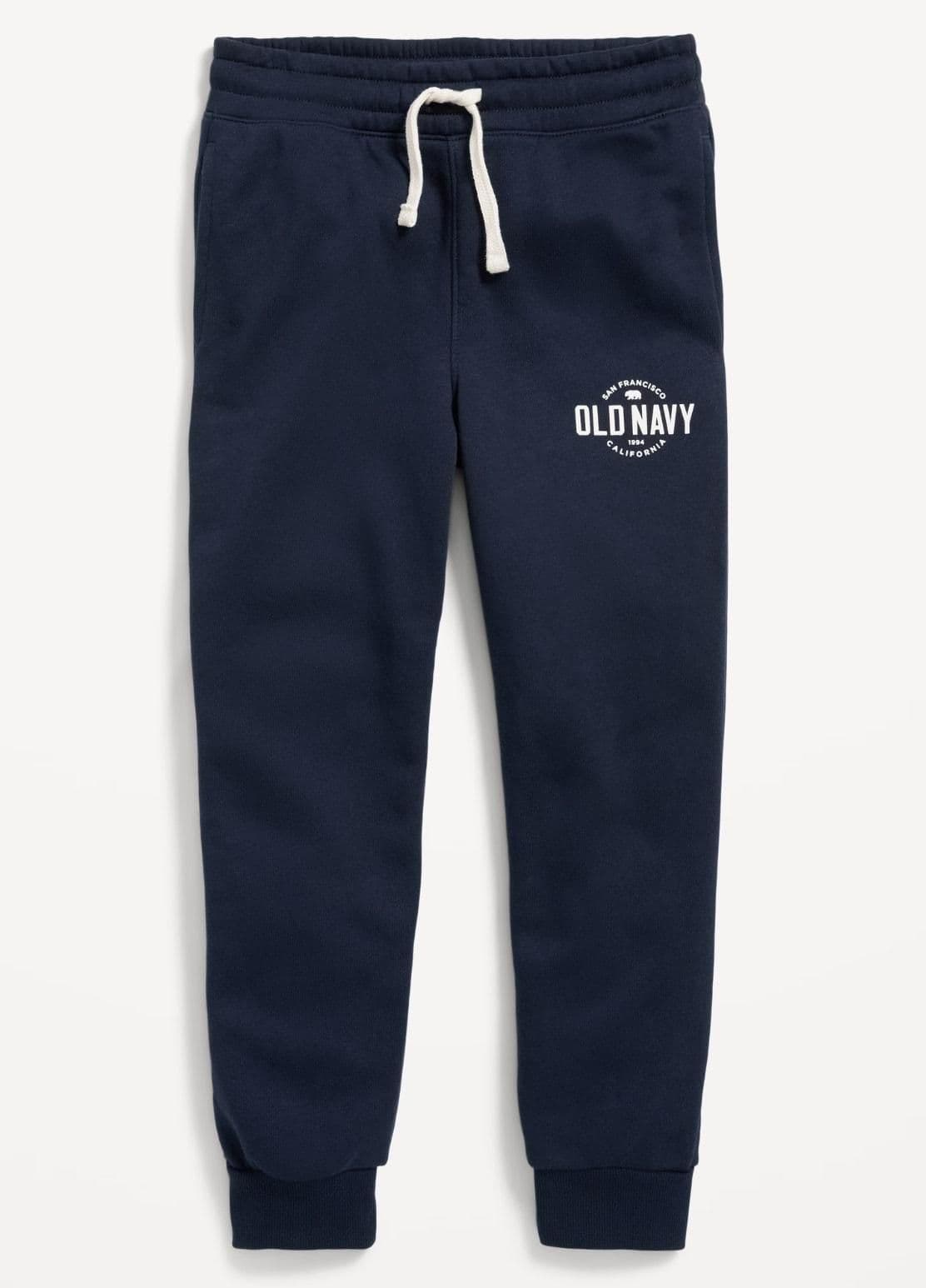 Old Navy Gender-Neutral Logo-Graphic Jogger Sweatpants for Kids - M (8) - new-with-tags - Old Navy