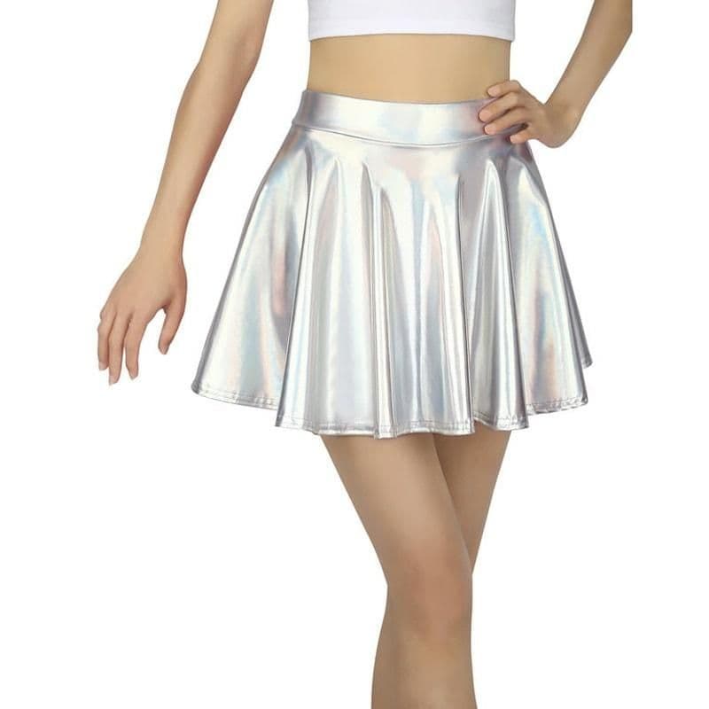 HDE Girl's Metallic Skater Skort Dance Athletic Shiny Holographic Scooter Skirt - 6/7 YEAR - Bottoms - new-with-tags - HDE