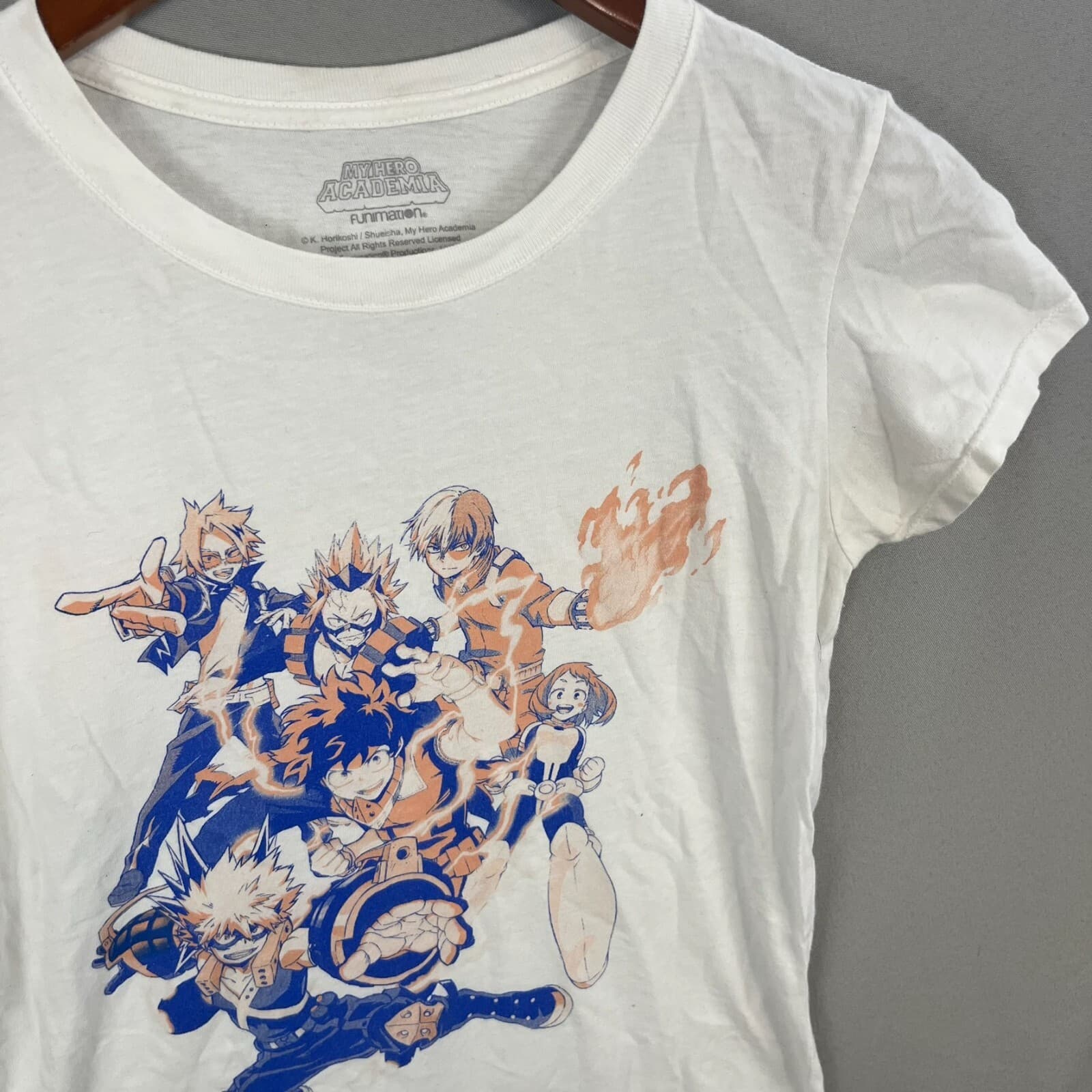 My Hero Academia Women’s T-Shirt Size Small Anime Graphic Tee Funimation White