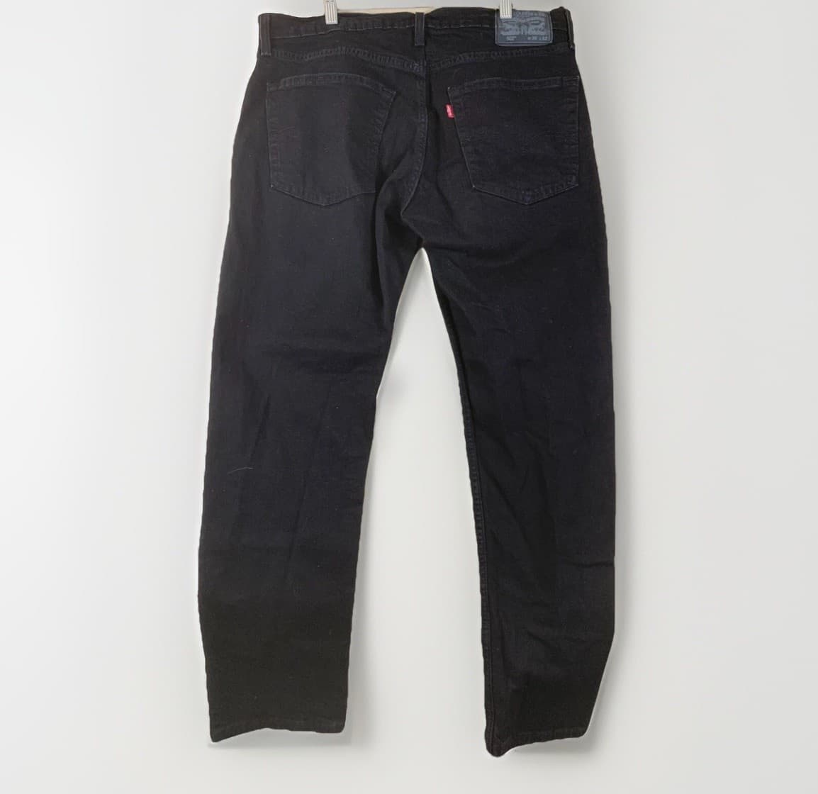 Levis 502 Jeans 36x32 (Act 38x29) Black Slim Fit Straight Leg Grunge Hip Hop