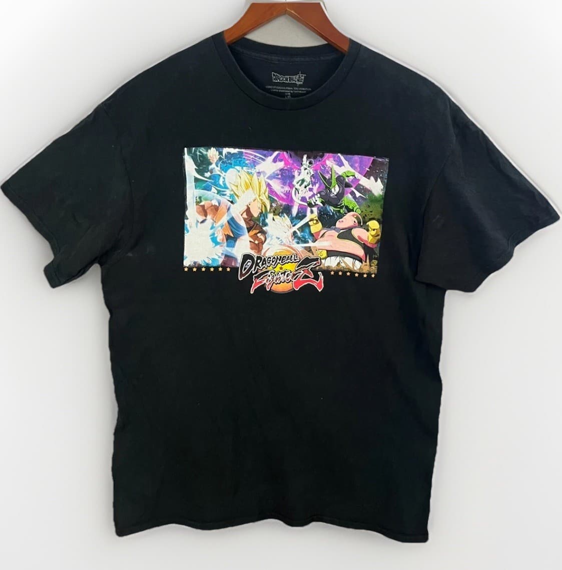 Dragon Ball Z Fighter Goku Buu Anime Cartoon T Shirt Mens Large Bird Graphic Tee