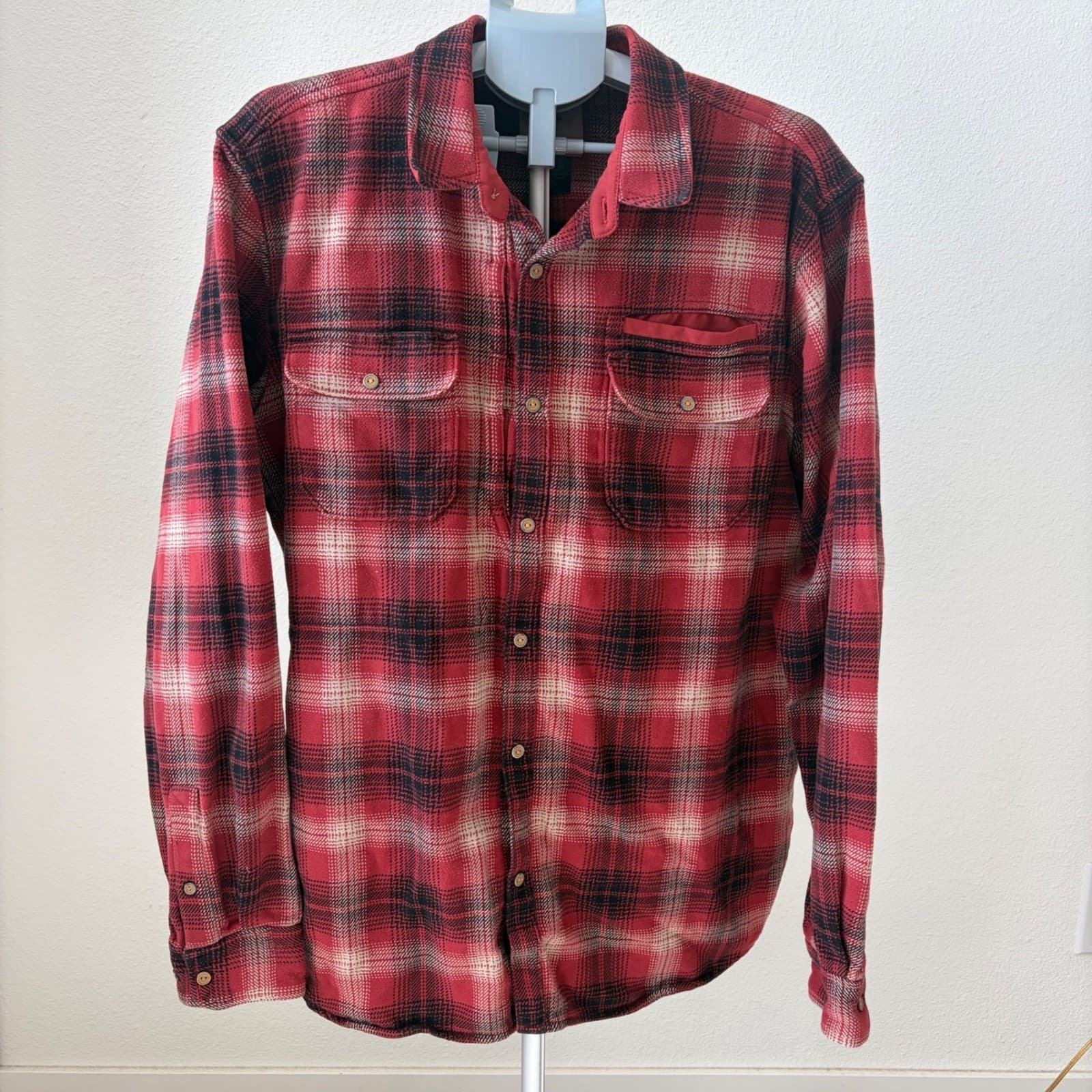 5.11 Tactical Flannel Shirt Mens XL Red Plaid Long Sleeve Button Down Utility