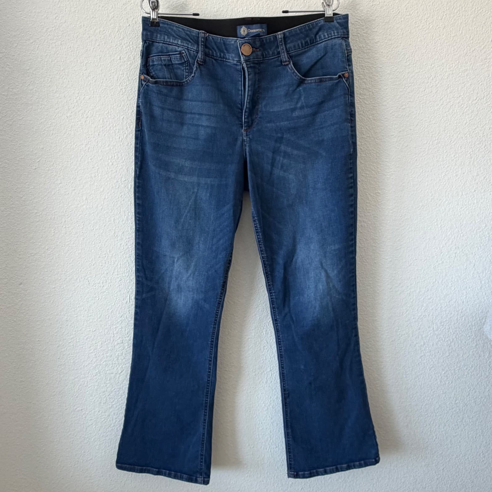 Democracy Ab'solution Jeans Women 14 Blue Bootcut Stretch Denim Mid Rise