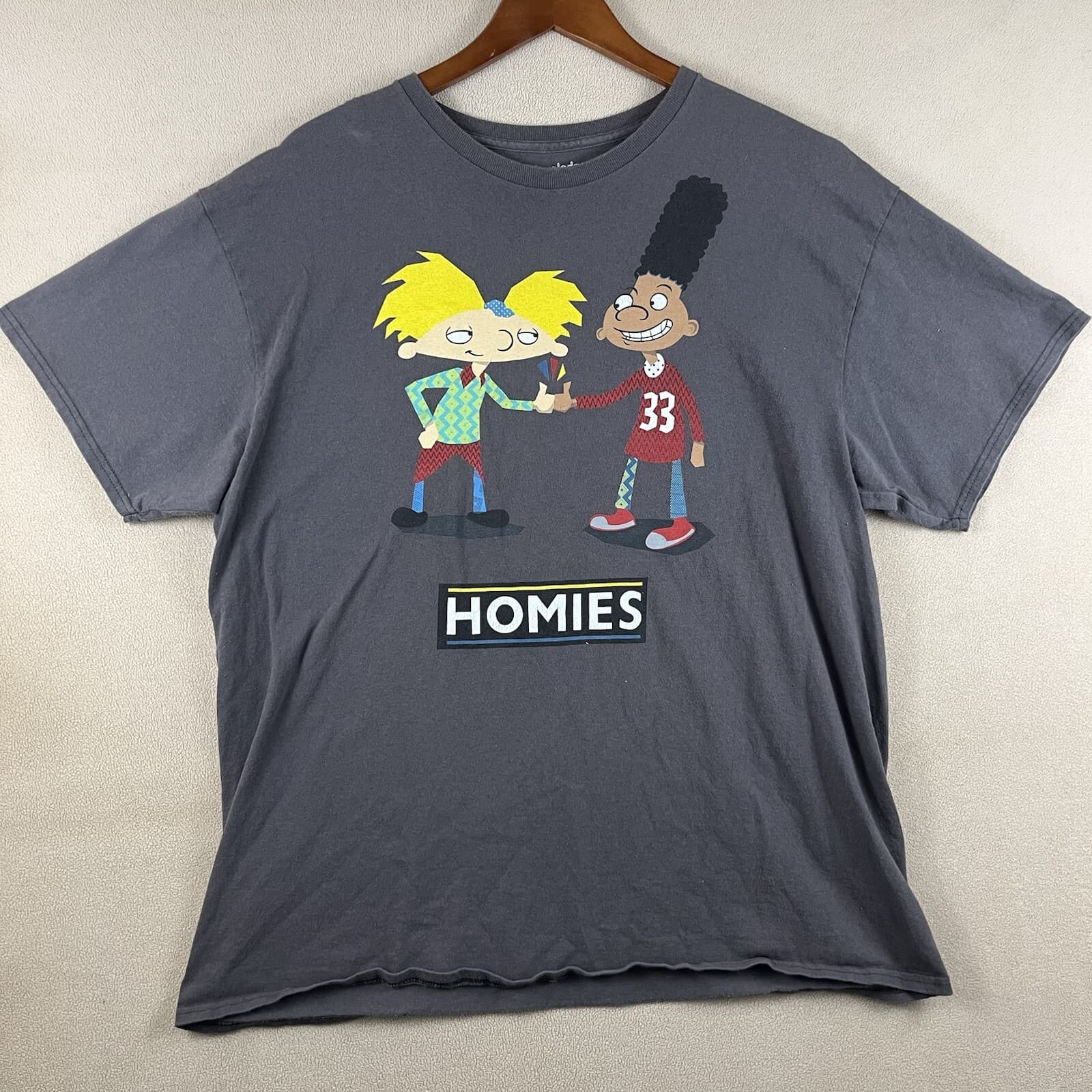 Nickelodeon Hey Arnold Mens XL Short Sleeve Shirt Homies TV Cartoon Friends