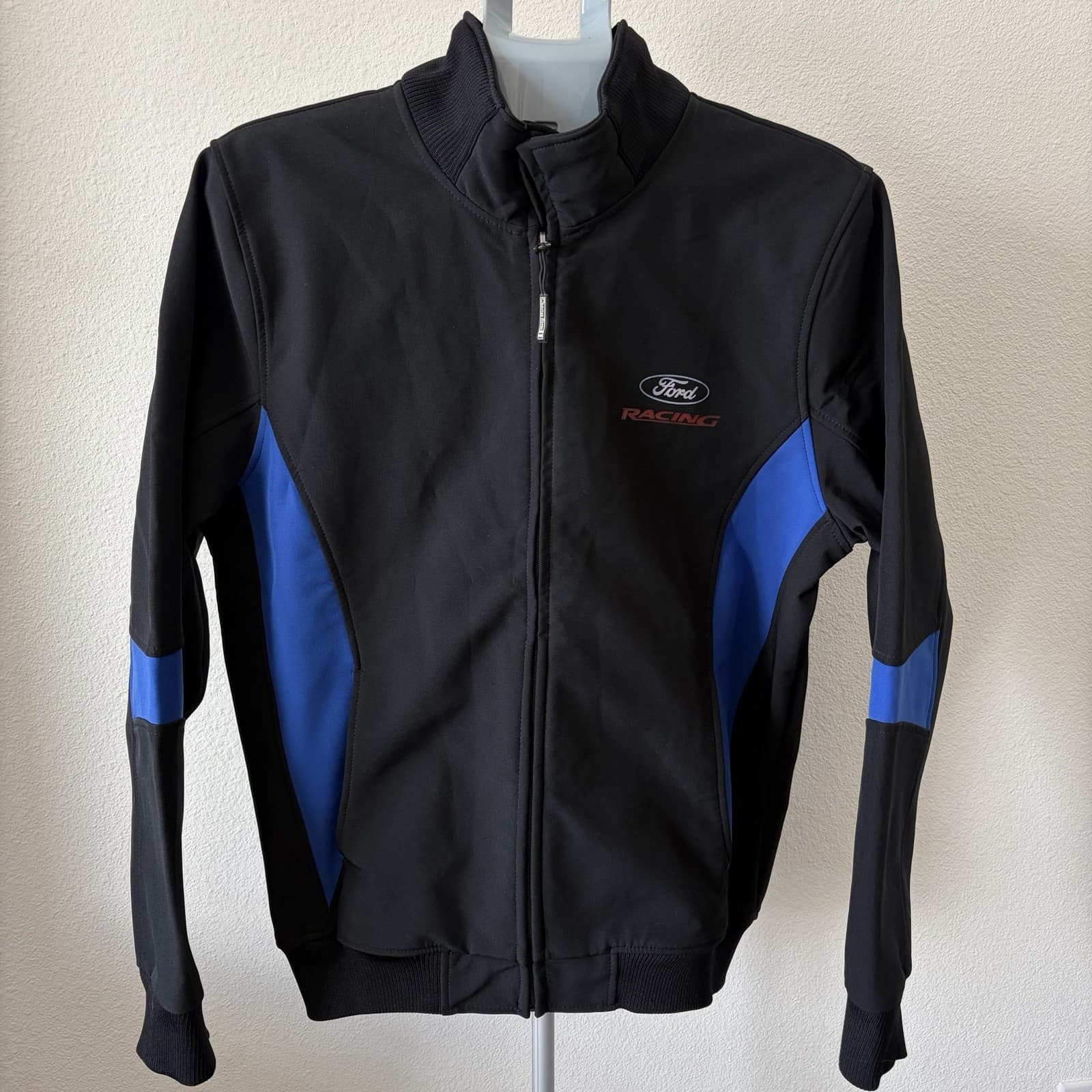 Charles River Apparel Ford Racing Softshell Jacket Men's Medium Black Full Zip