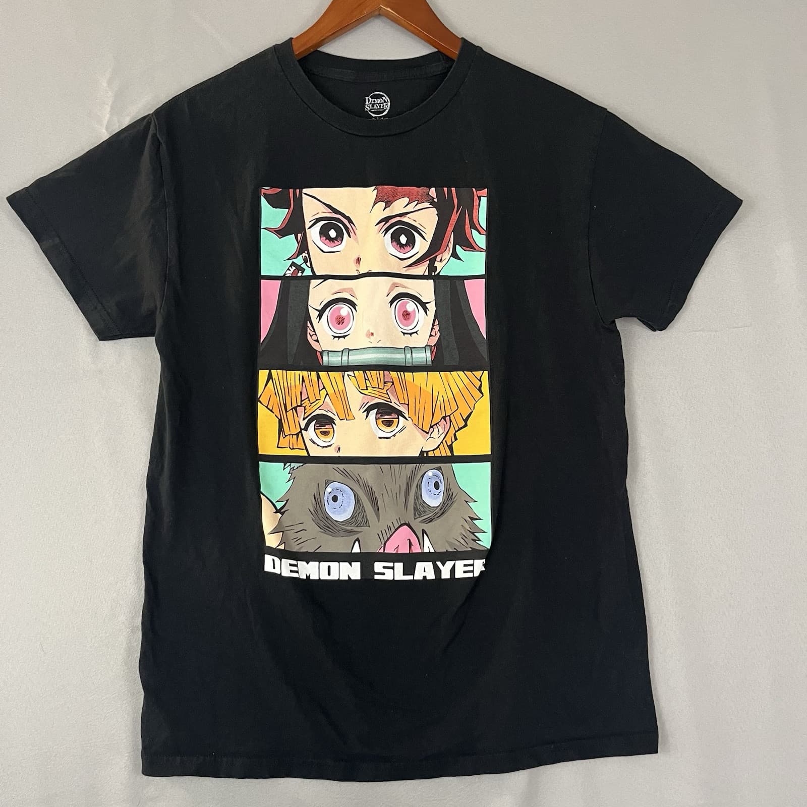 Demon Slayer Men's Graphic T- shirt Black Size Medium Anime Comic Con