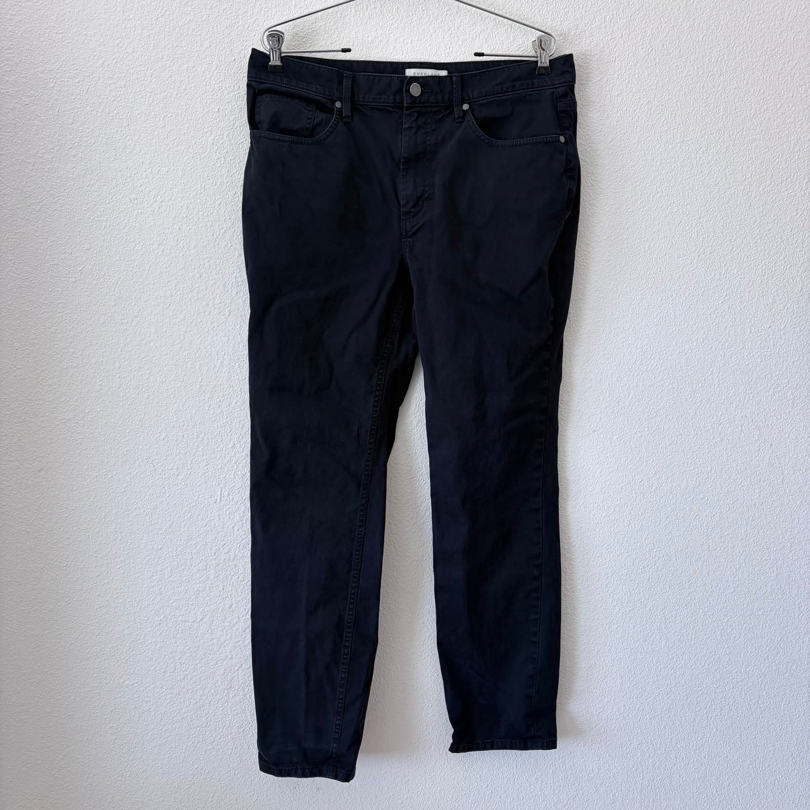 Everlane Mens Slim Fit 5-Pocket Performance Chino Pants Dark Blue 33x30