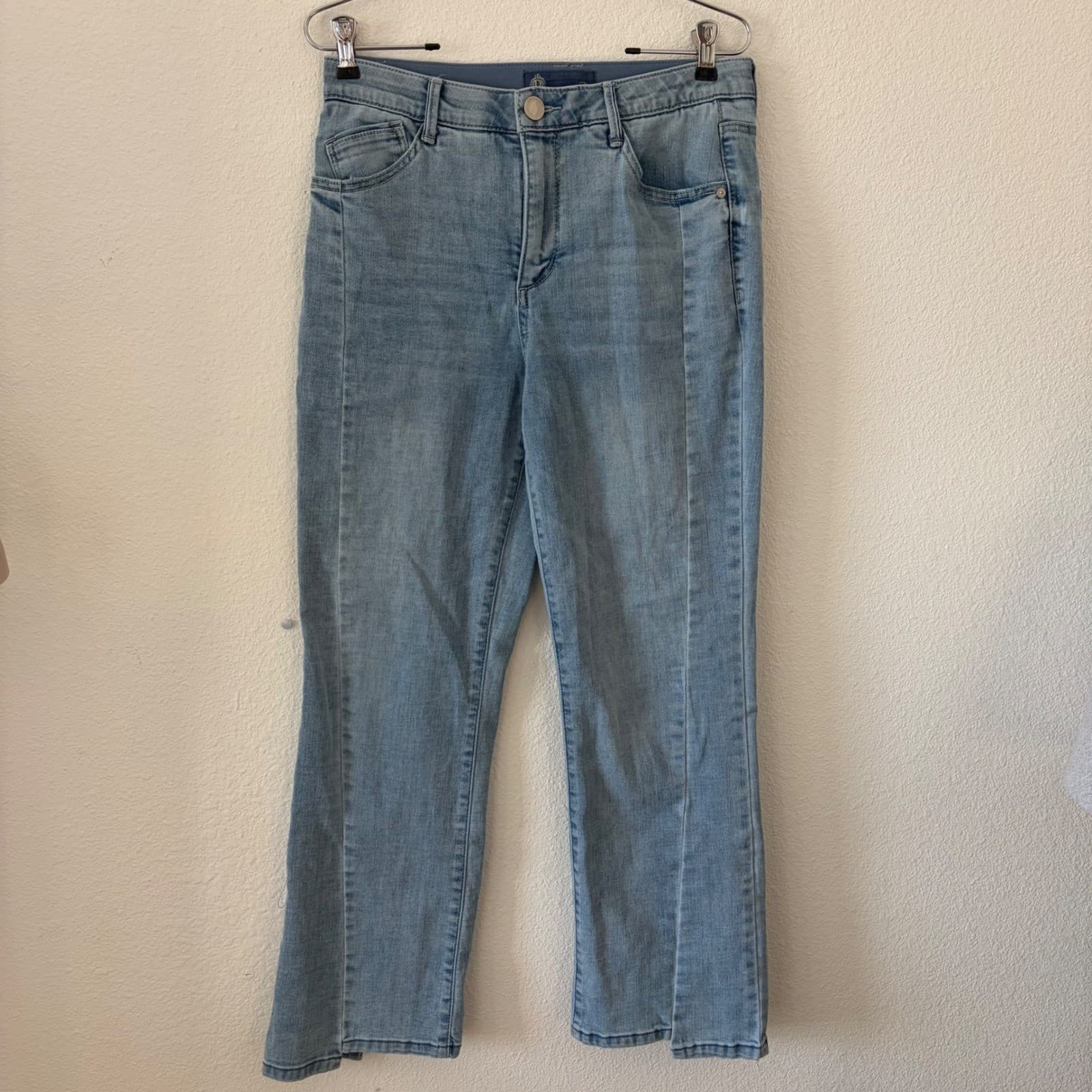 Democracy Jeans Women 6 Blue Ab'solution Straight Leg Seam Detail B2960X1J4