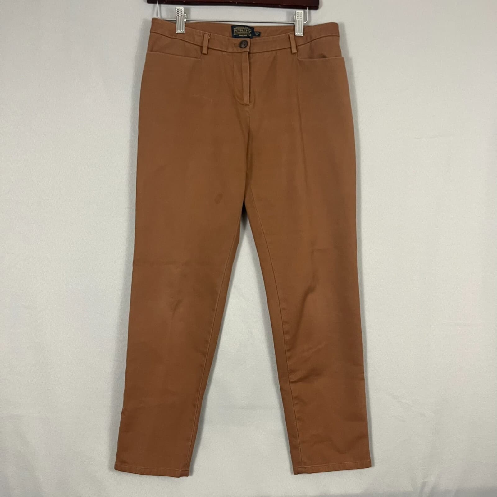 Vintage Pendleton Woolen Mills Womens Petite 6 Wool Brown Trousers Slacks Pants