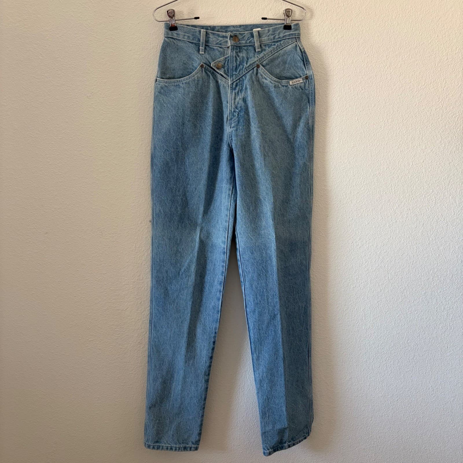 Rocky Mountain Western Jeans 9/10 High Rise Crossover Yoke TALL 36" Inseam USA
