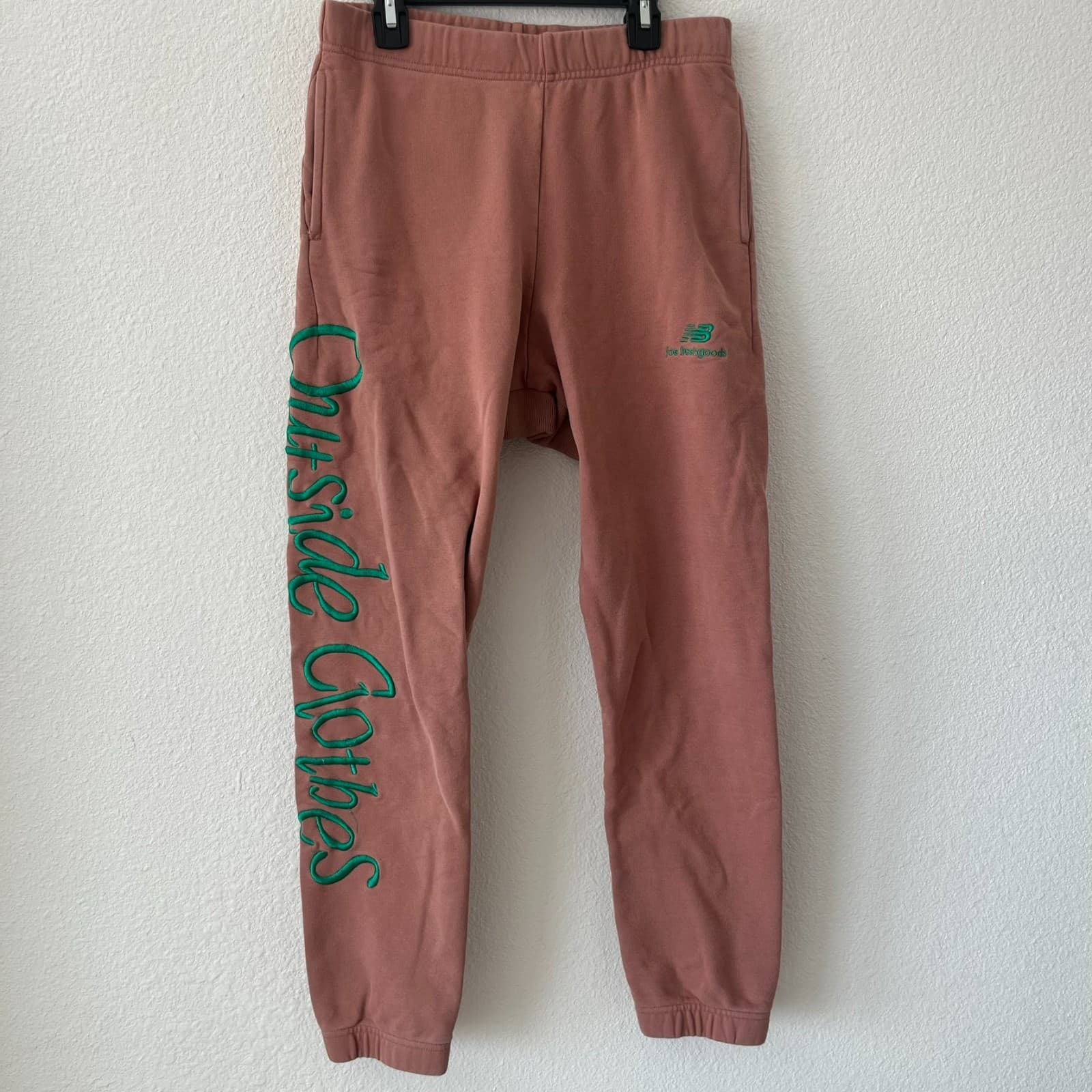 New Balance Joe Freshgoods Sweatpants Mens XS Brown Embroidered Outside Clothes