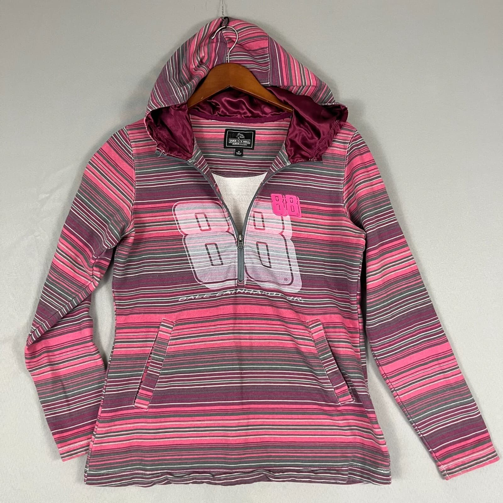 Over The Wall NASCAR Hoodie Women's M Multicolor Striped Dale Earnhardt Jr #88
