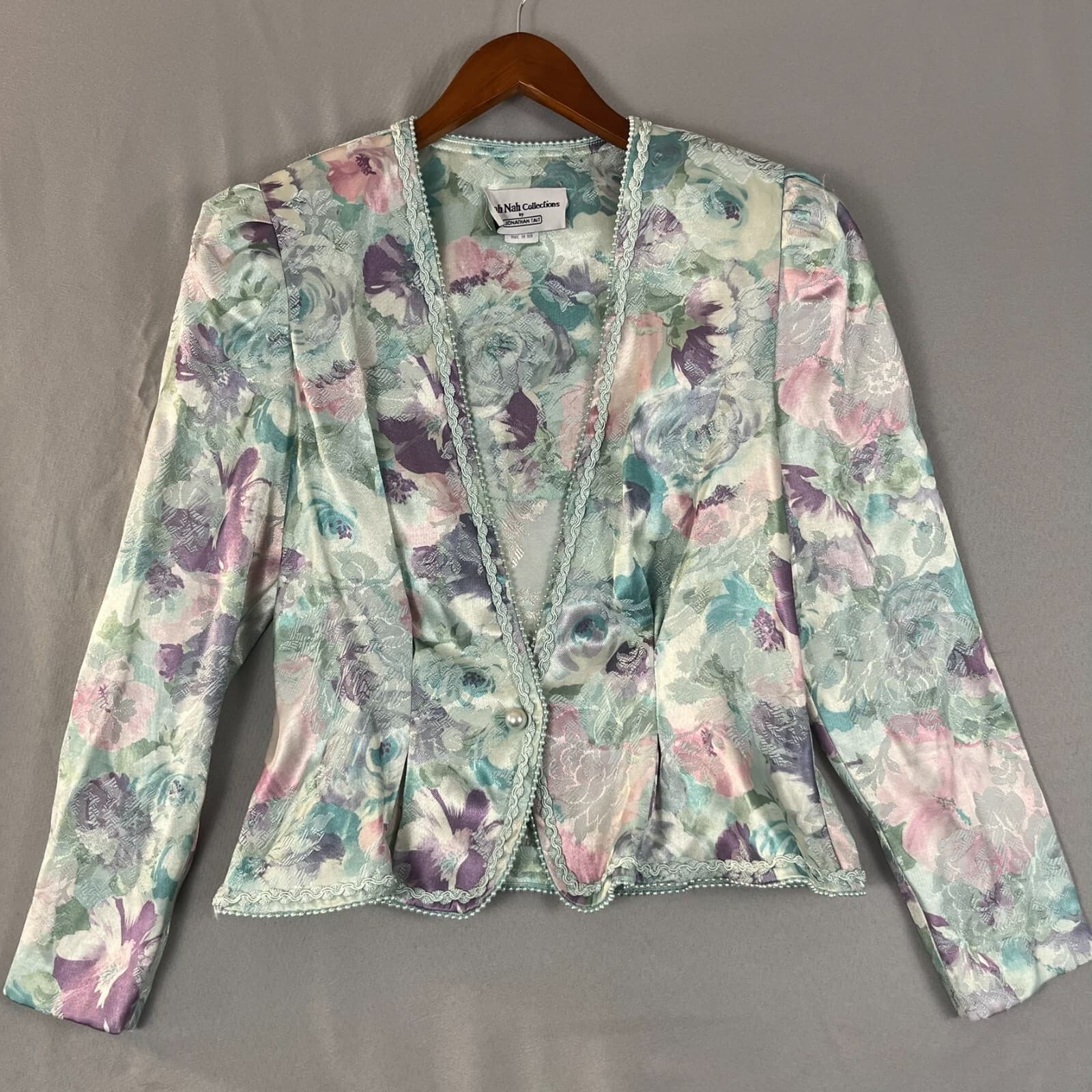 Nah Nah Collection By Jonathan Tait Blazer Jacket Women's 10P Floral Elegant