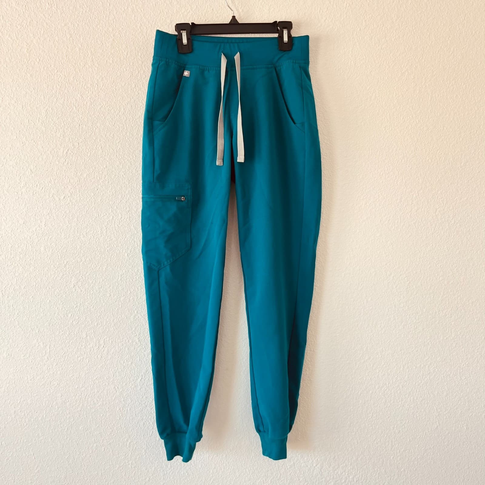 Figs Zamora Jogger Scrub Pants Women's 2XS Green Viscose Tapered Leg Drawstring