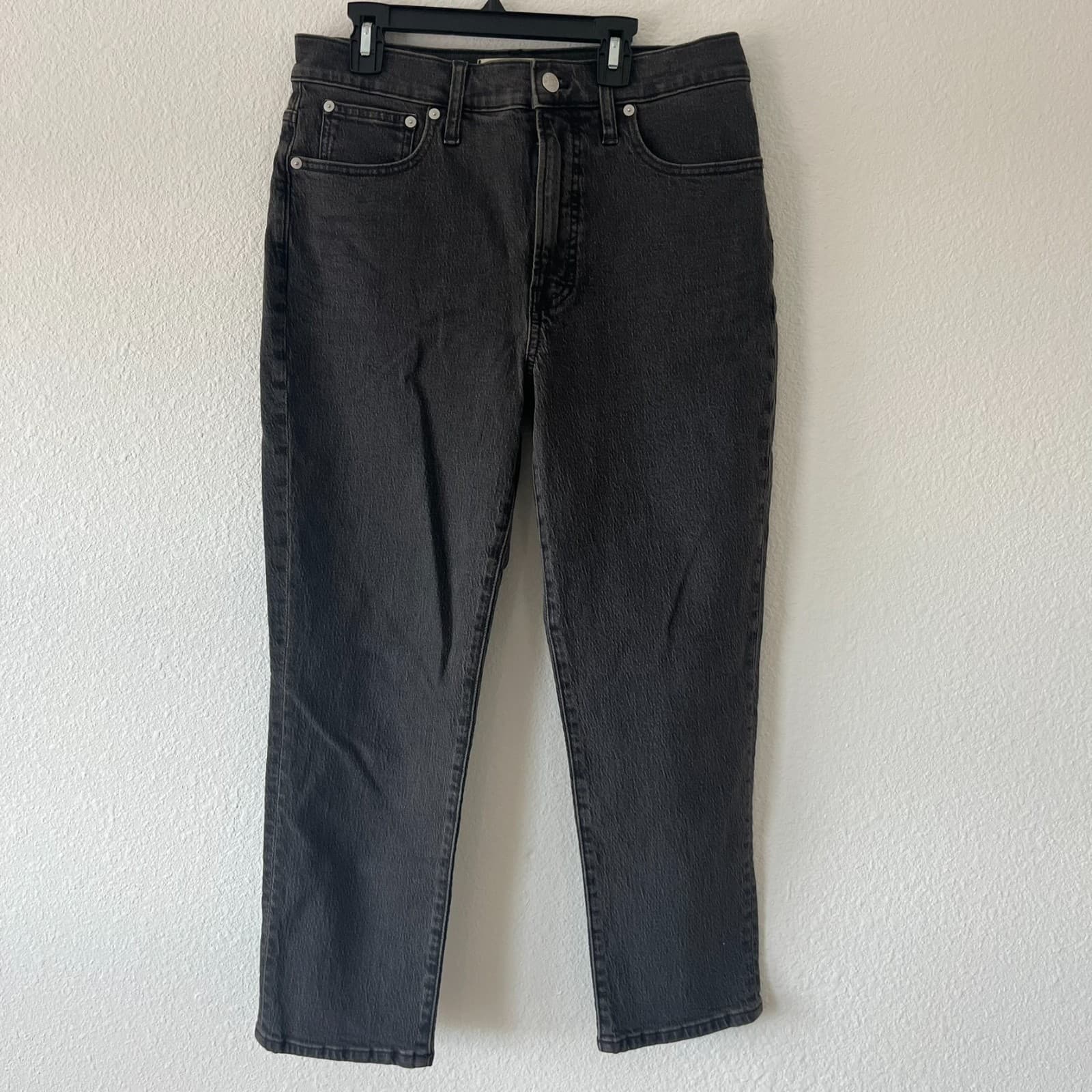 Madewell Vintage Jeans Women's 28P Black Denim Cotton Pockets Skinny Leg Zip Fly