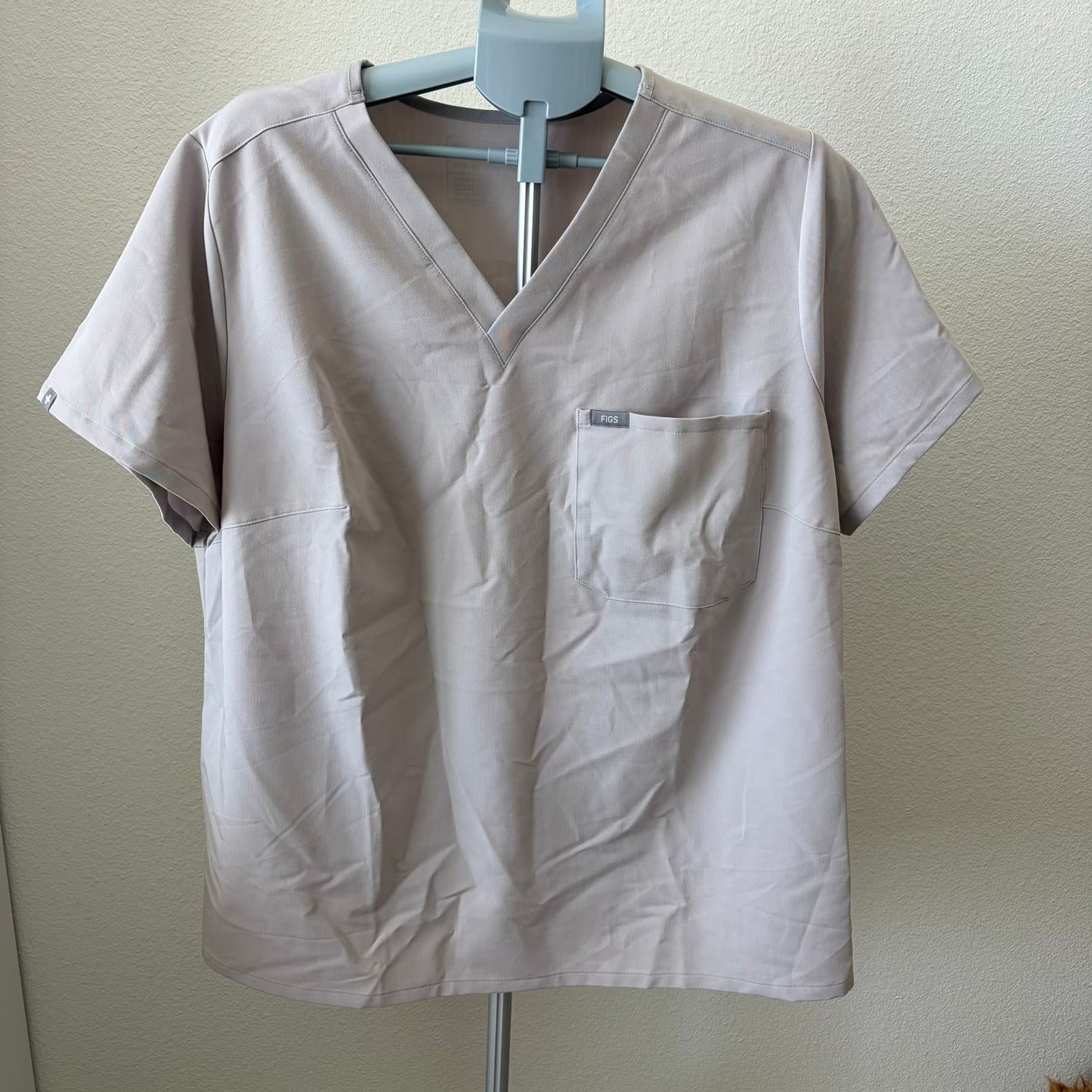 FIGS Catarina Scrub Top Womens 3XL Mauve One-Pocket V-Neck Technical 1000211