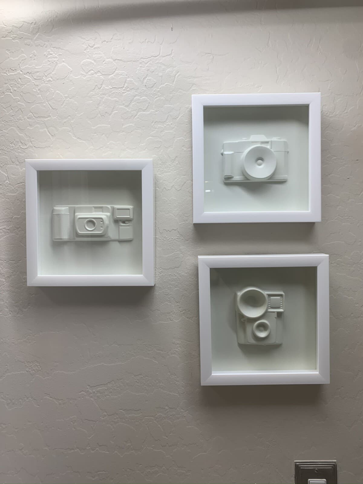 Gift For Photographers Office Photography Neutral Cream Set of 3 Camera Images