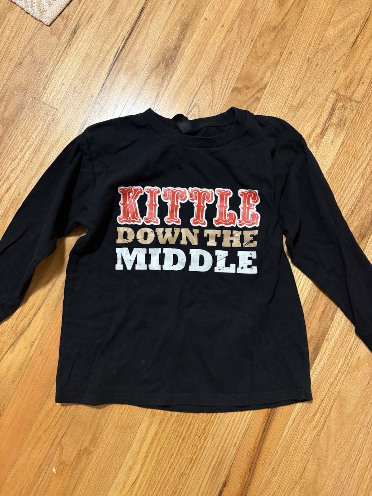 Kittle down The Middle Shirt Kids Youth Small YS George 49ers Forty Niners Long