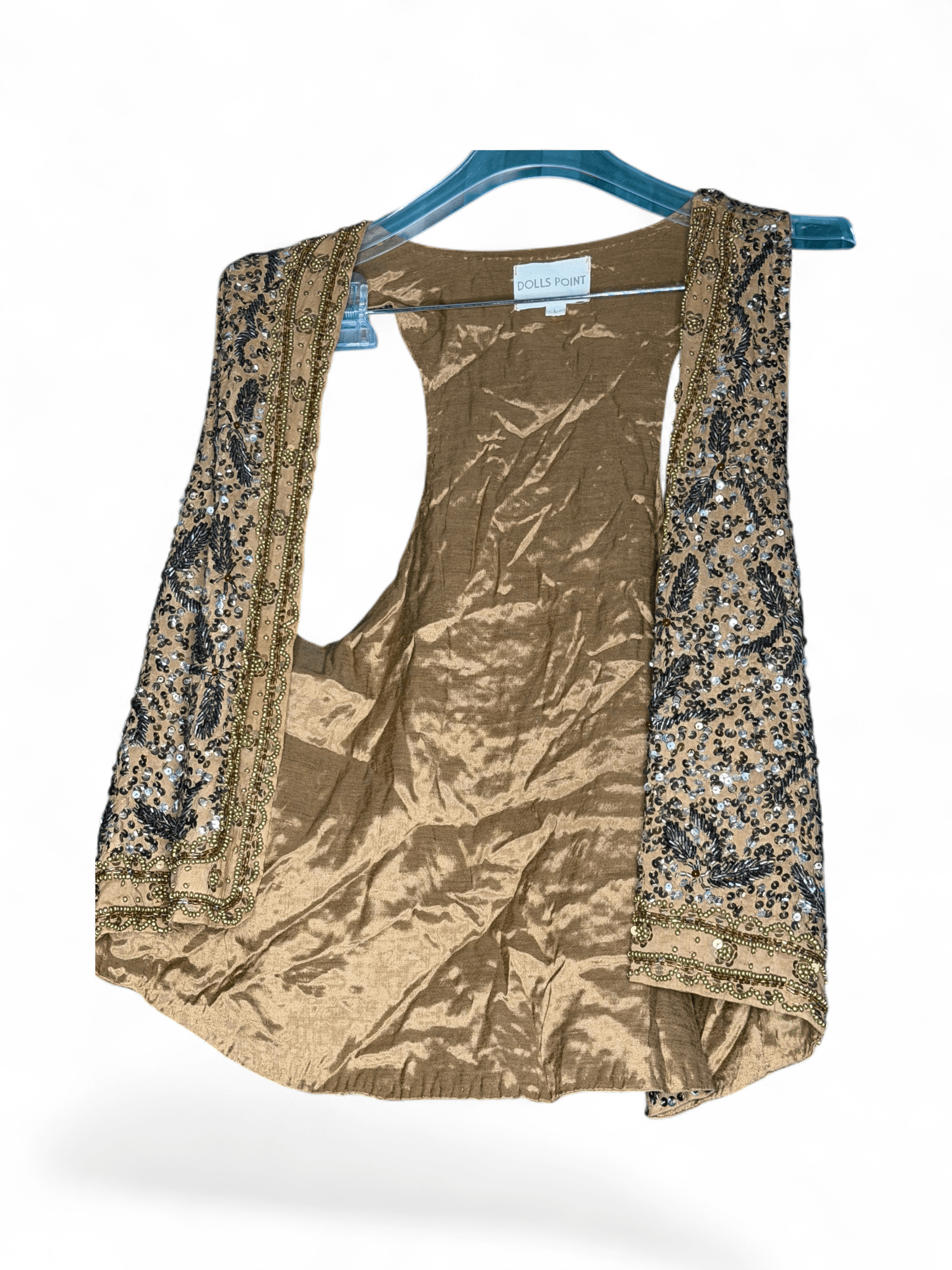 VINTAGE Dolls Point Embroidered Vest Size L