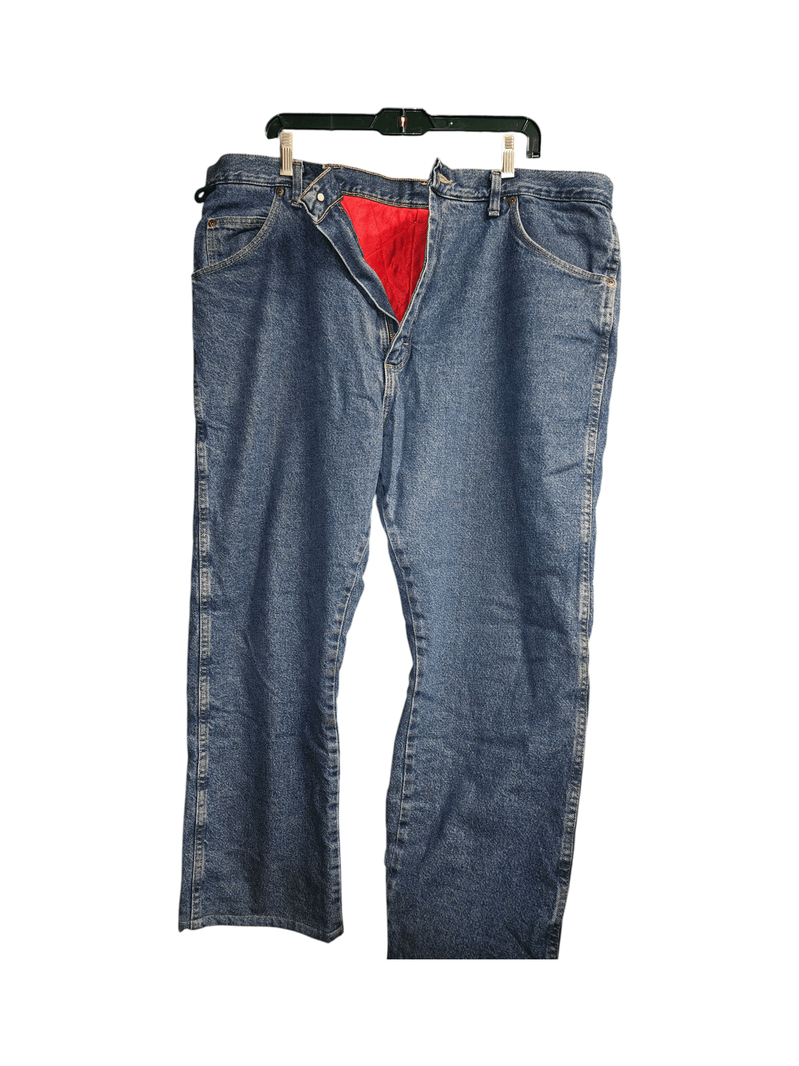 Men's Blue Denim Jeans with Red Lining