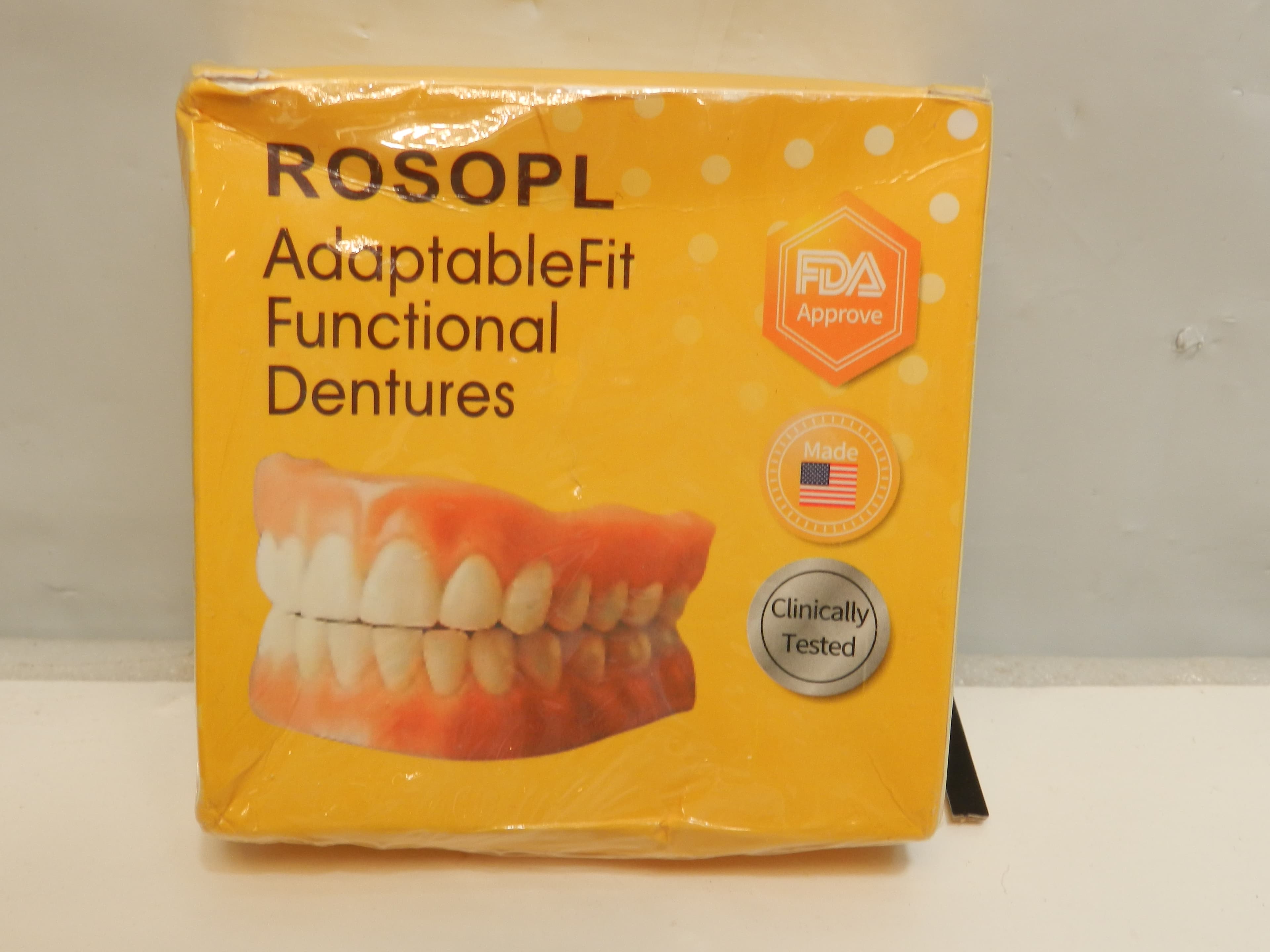 Rosopl Adaptable Fit Functional Dentures 1 Set Boil N Bite Kit (P20K)