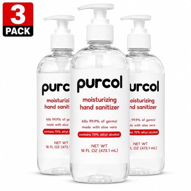 16 Oz. Pump Hand Sanitizer- Fast Drying, Moisturizing, Travel & Home Use