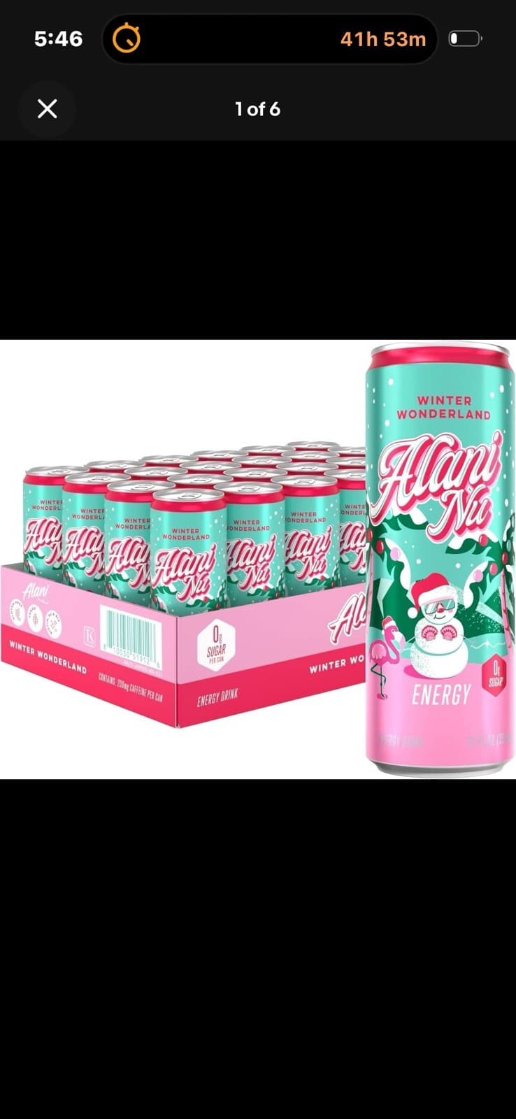 Alani Nu Winter Wonderland Energy Drink 24 Pack (2x12) Limited Edition Sealed