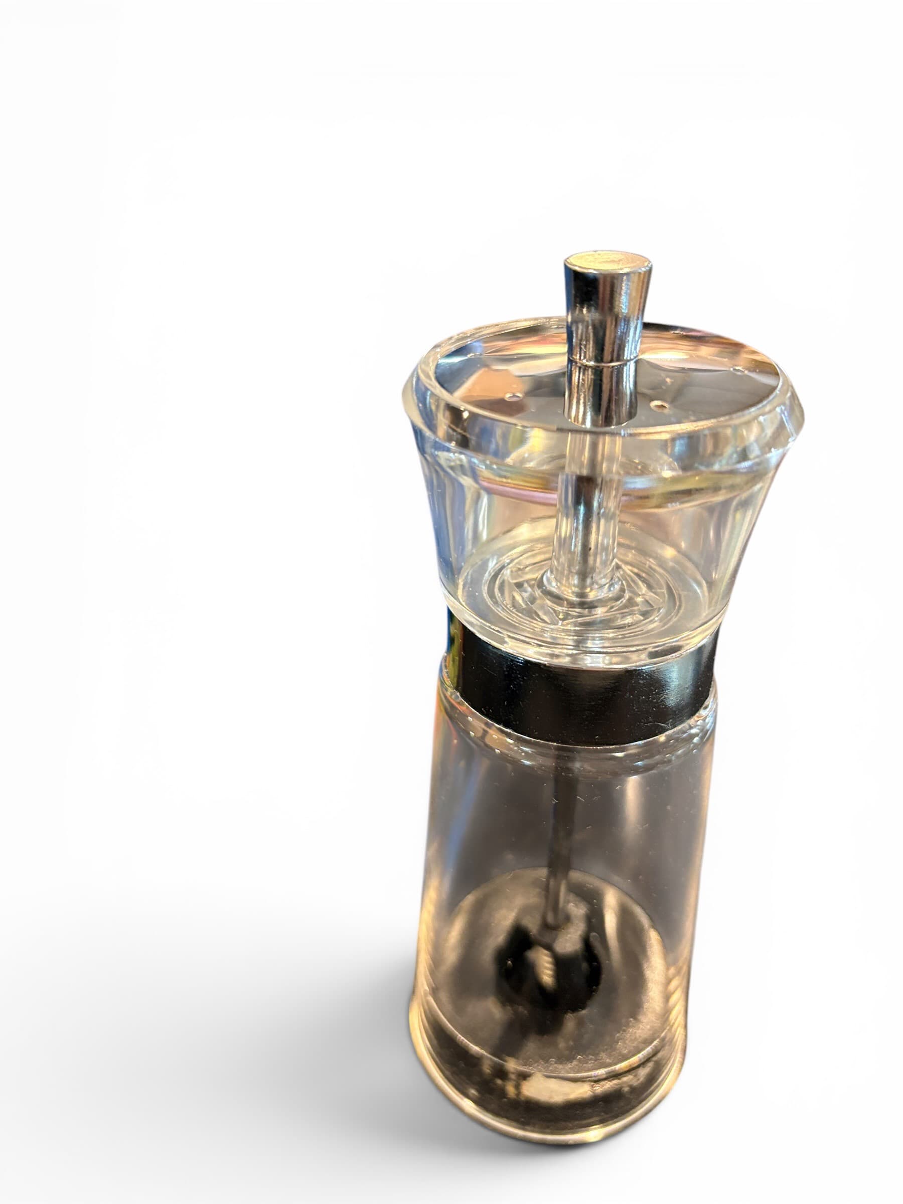 Acrylic Pepper Grinder with Stainless Steel Top