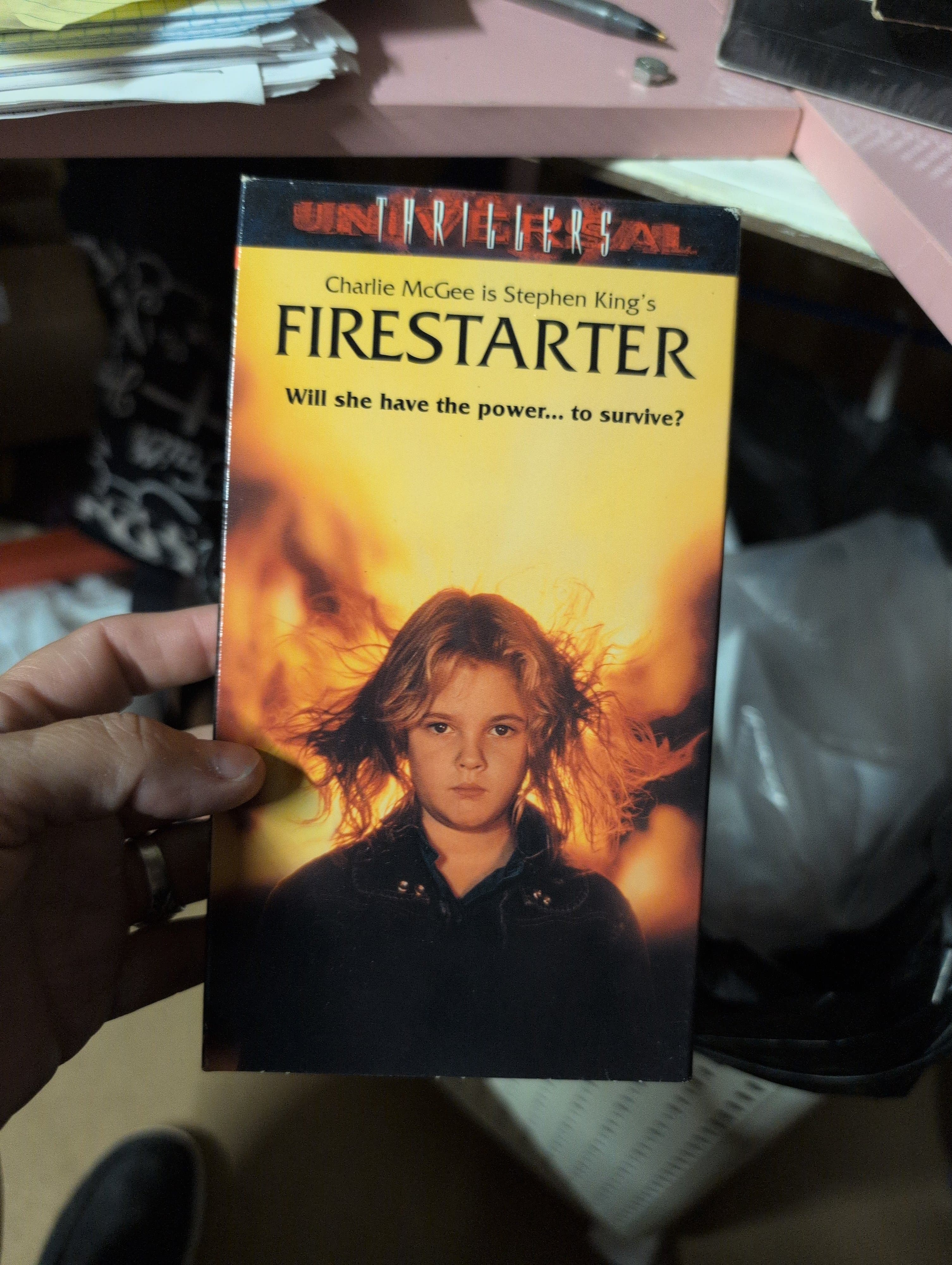 Firestarter VHS Stephen King Universal Thriller