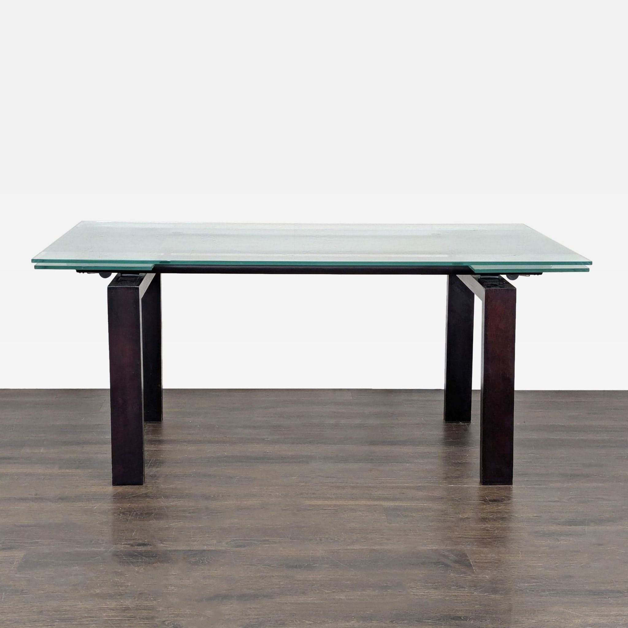 Extendable Glass Top Dining Table