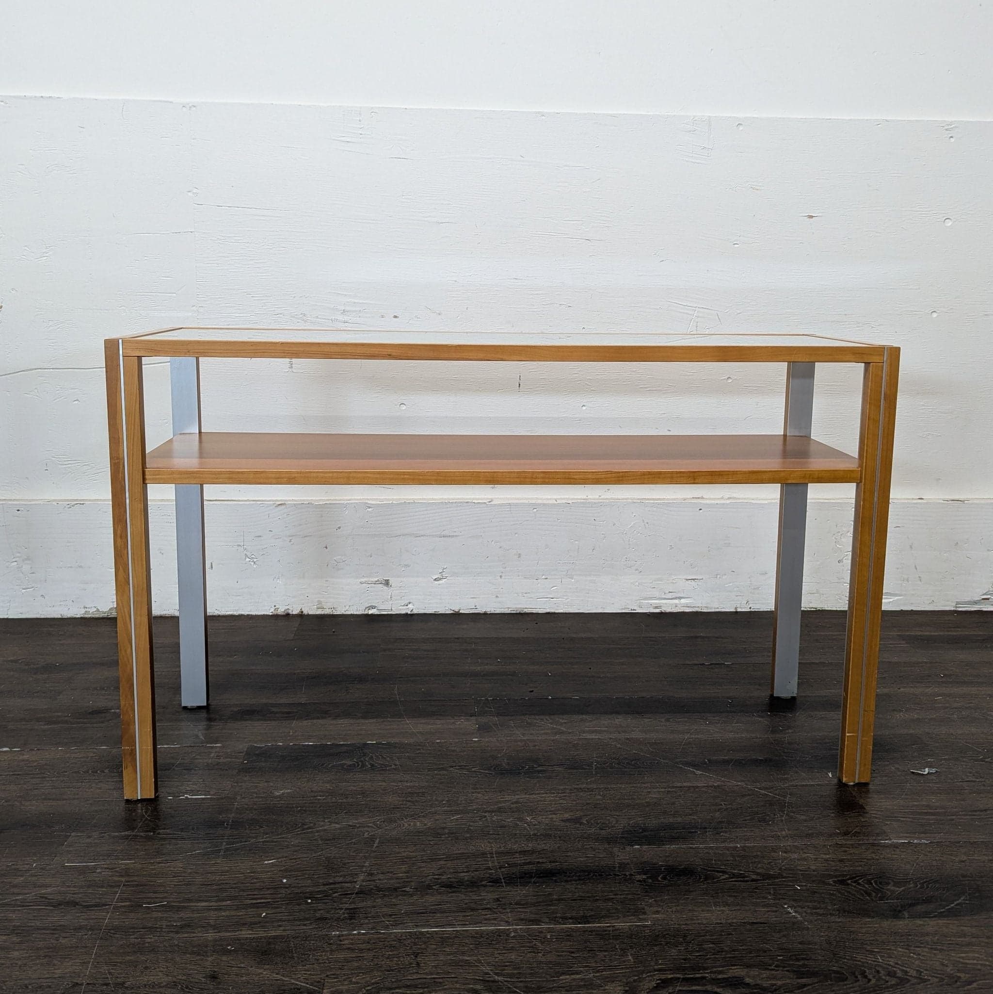 Gangso Mobler Glass and Wood Console Table