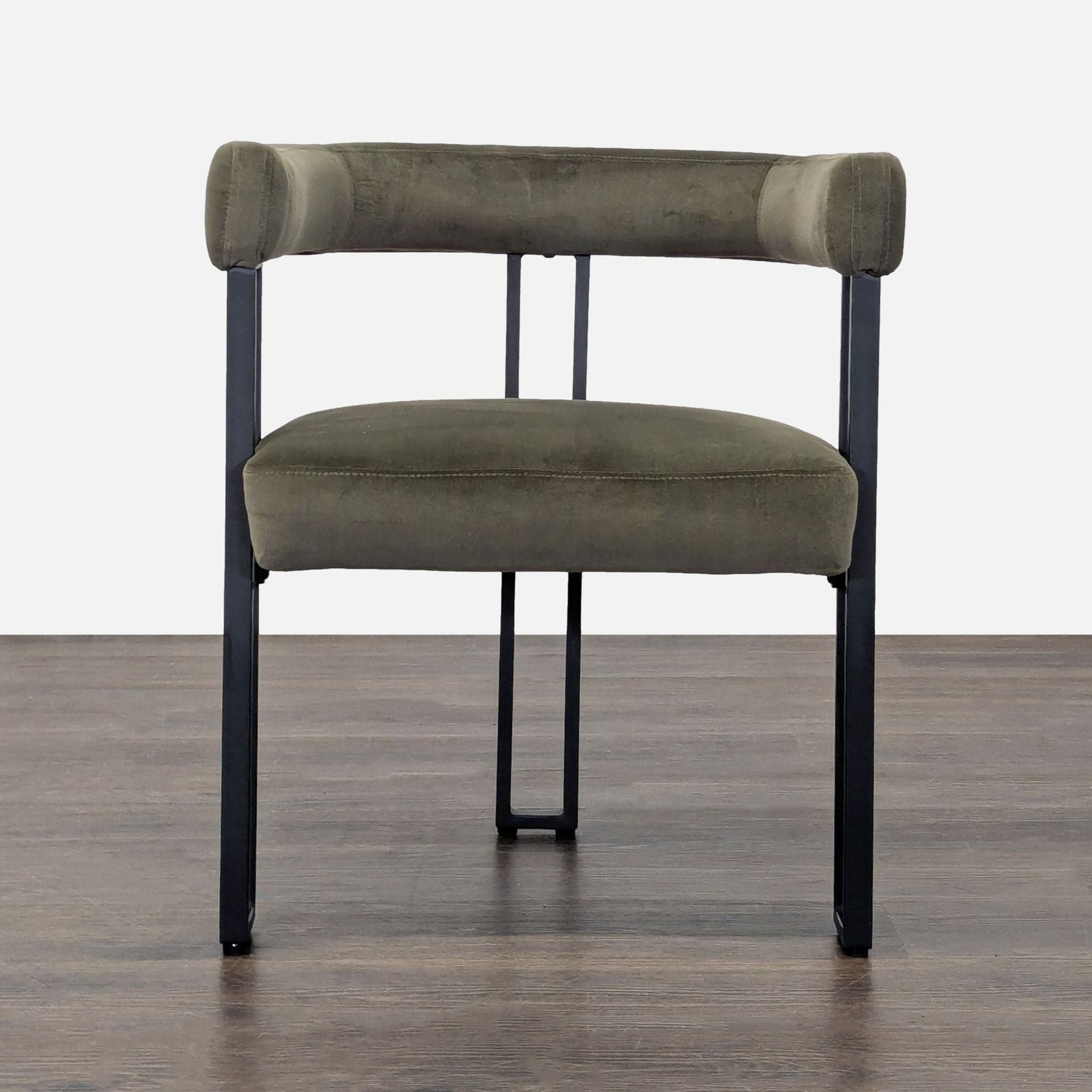 Velvet Upholstered Dining Armchair