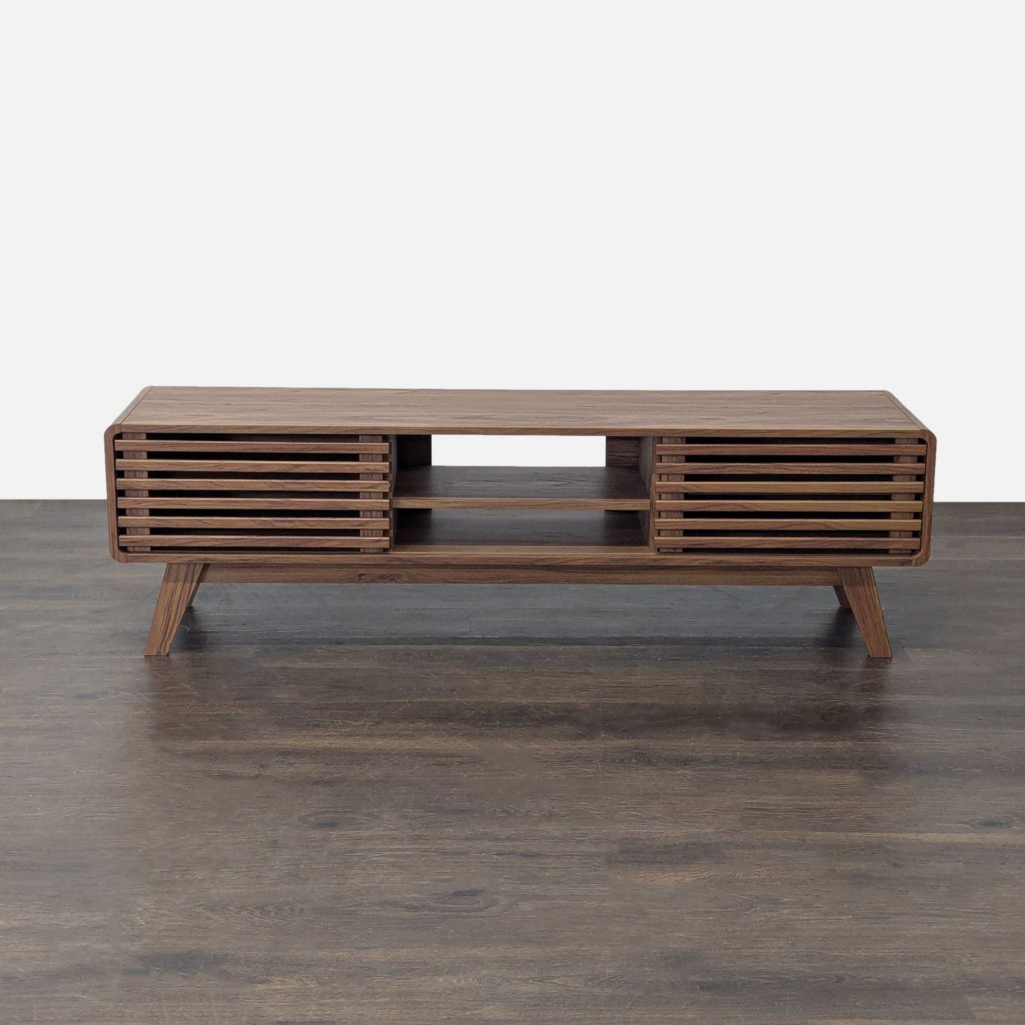 Slatted Door TV Stand