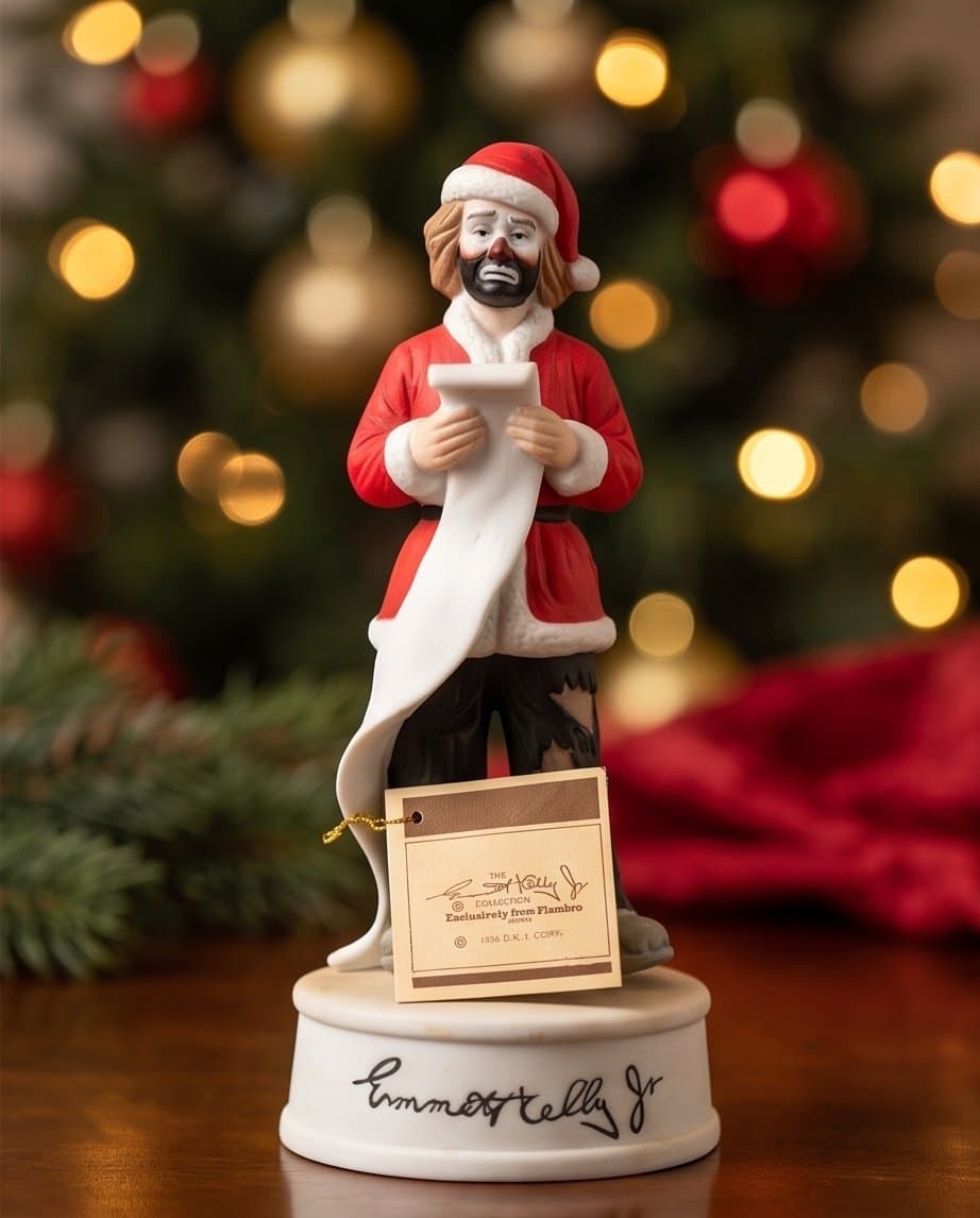 Vintage Emmett Kelly jr Santa clown porcelain figure