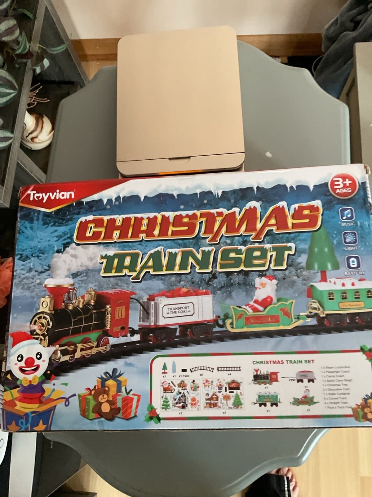 Christmas train set by toyvian