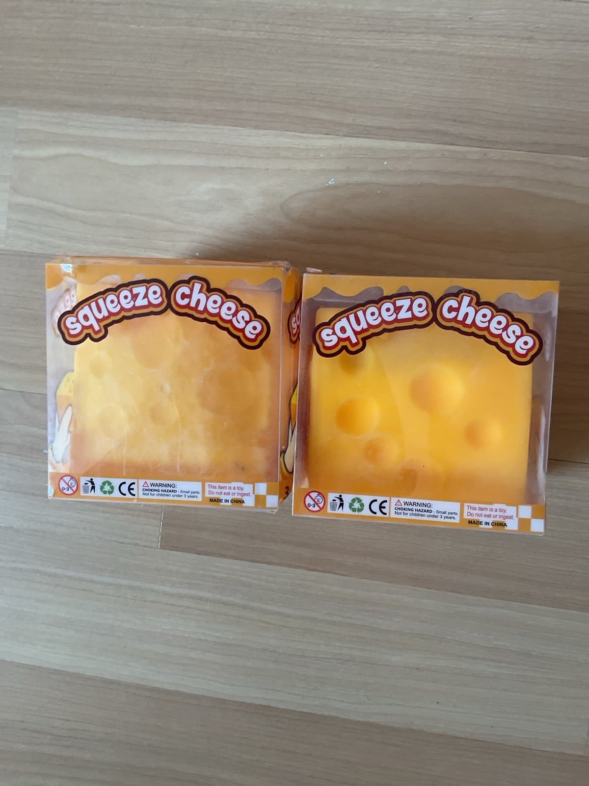 Two giggle zone jumbo squishy cheese block