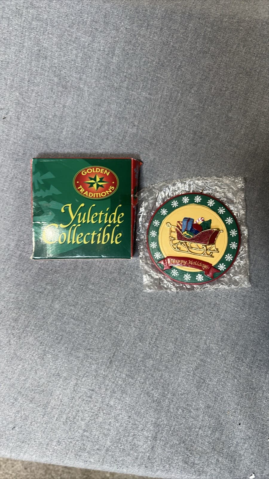 Golden Traditions Yuletide Collectible Sleigh Holiday Decor