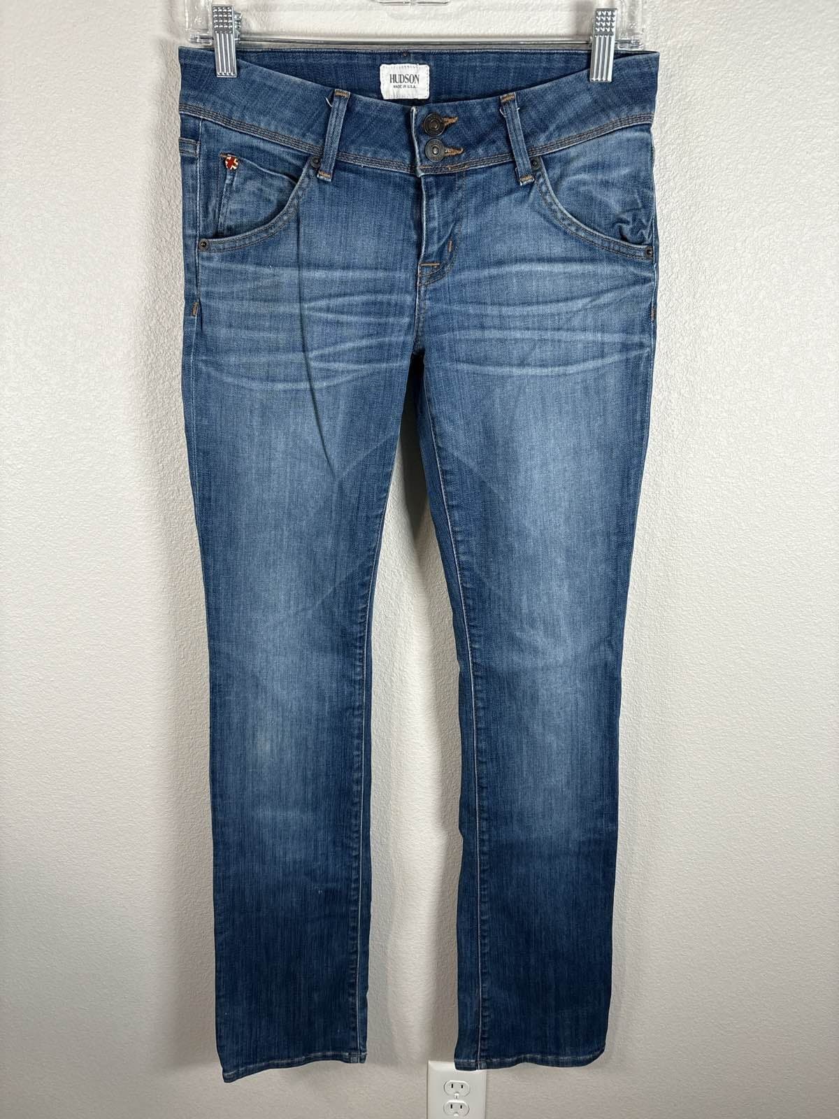 HUDSON Collin Flap Skinny Jeans Wmn's 26 Dark Wash Blue Denim USA Made