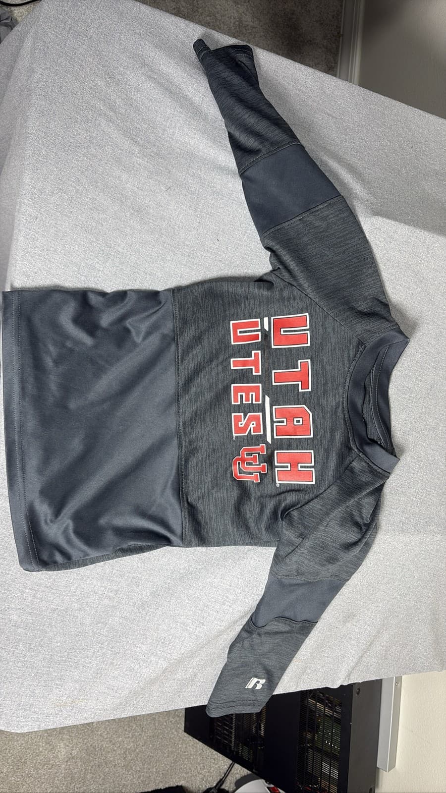Russell Athletic Utah Utes Long Sleeve Shirt Youth Gray XS 4-5 NCAA College