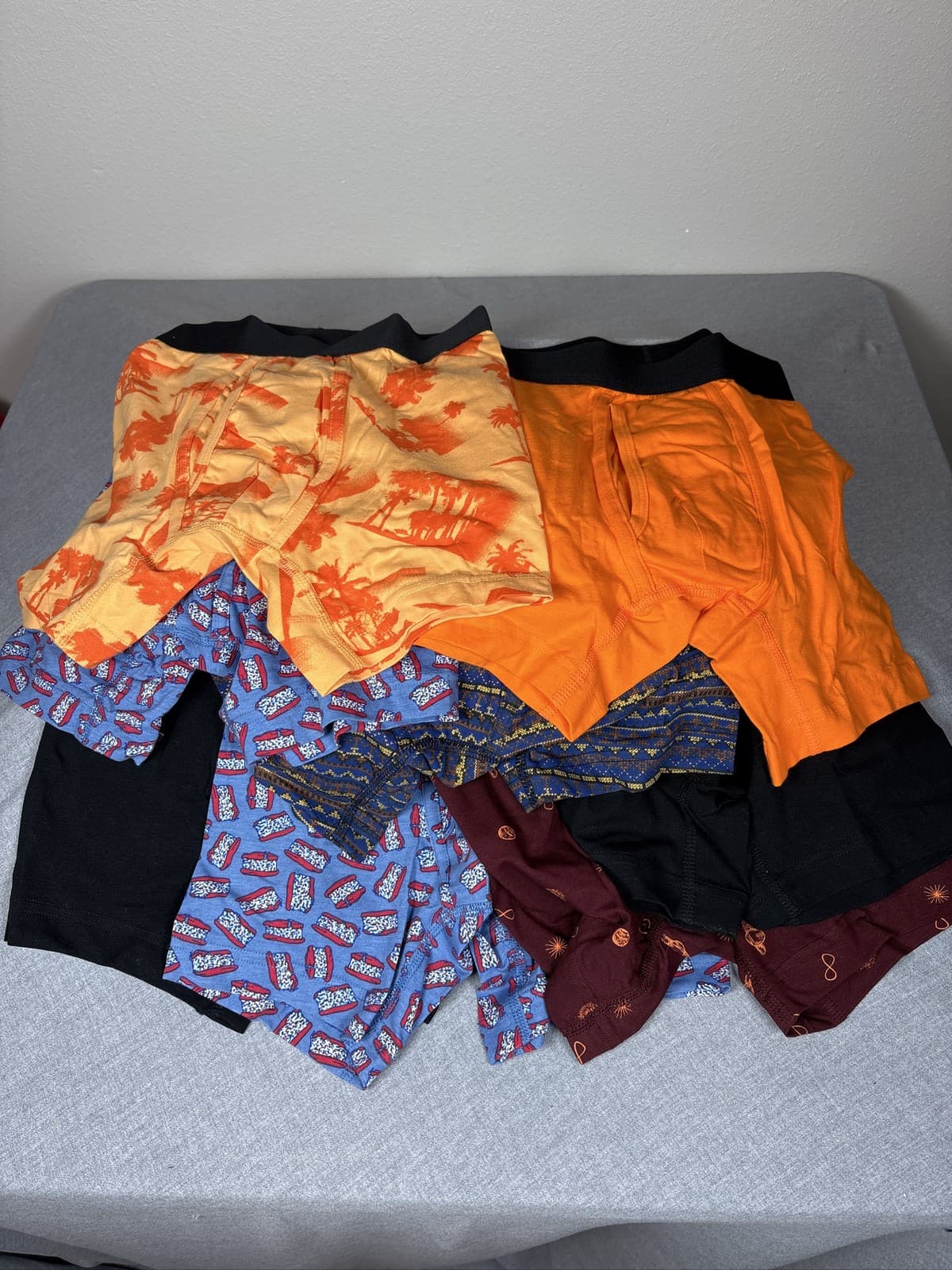 Target Lot of 8 Mens Boxer Briefs XS Black Space Ice Cream