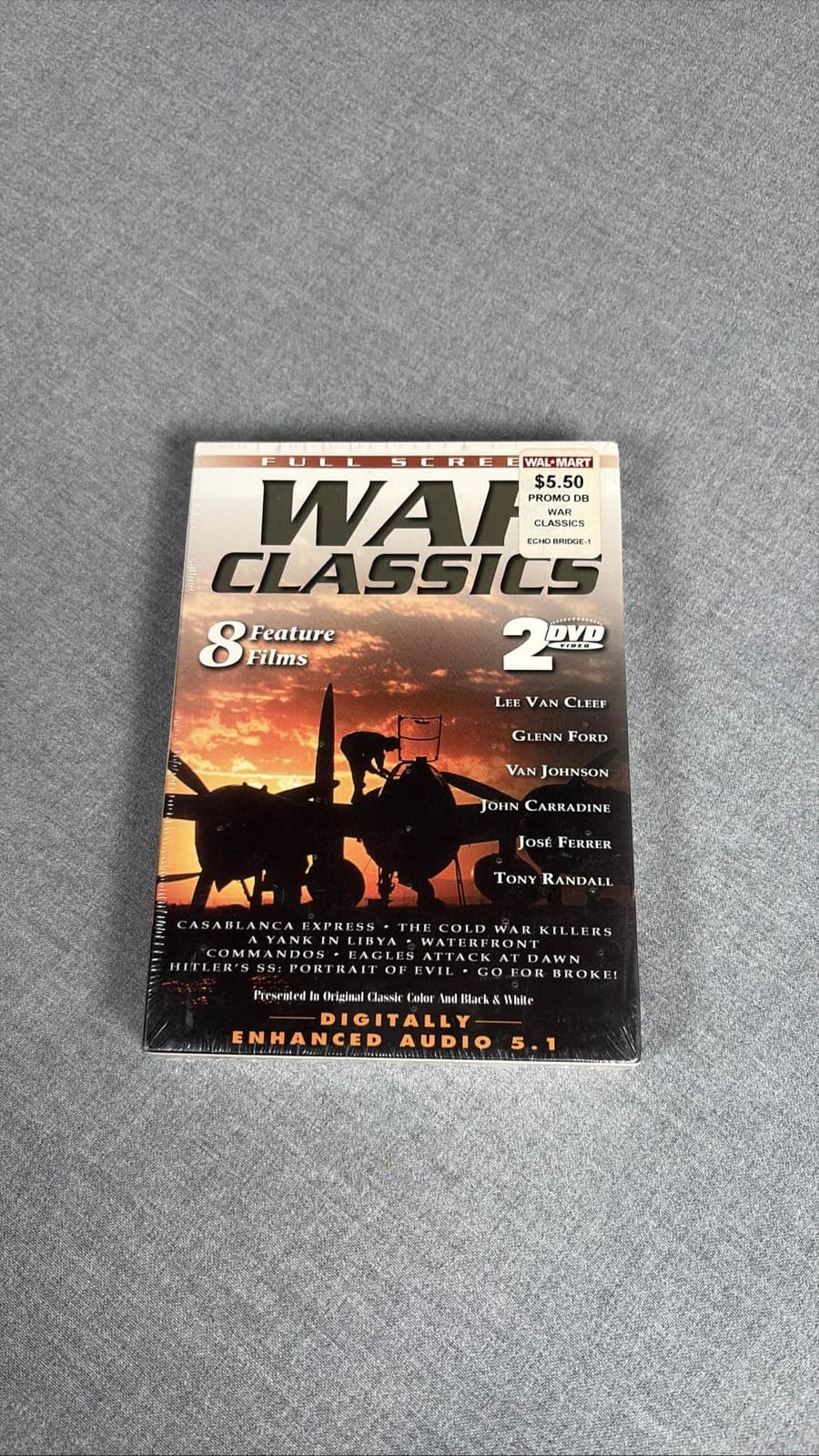 War Classics 8 Films 2-Disc DVD Lee Van Cleef Glenn Ford WWII