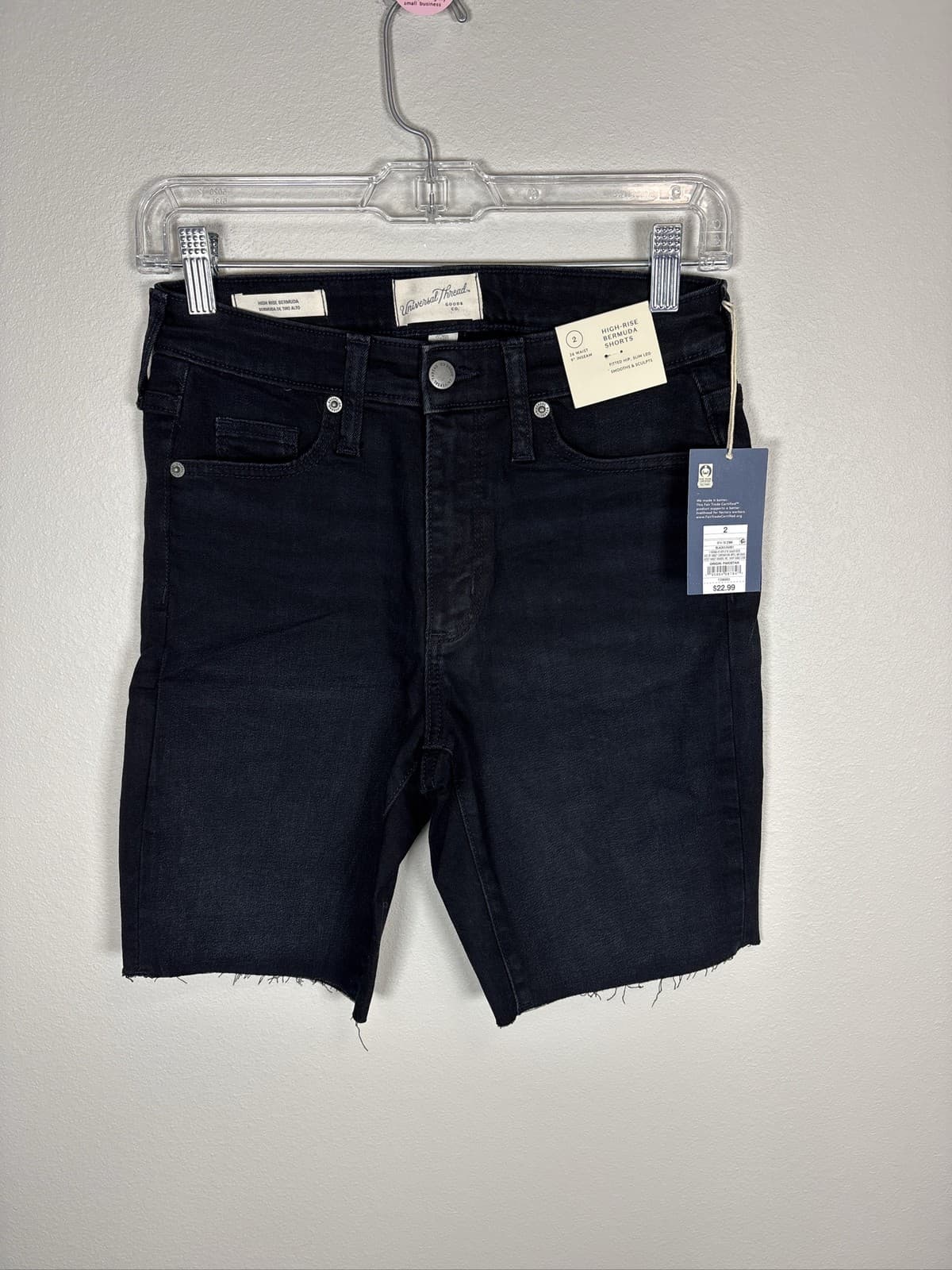 Universal Thread Women High-Rise Bermuda Shorts Black 2 26 Waist