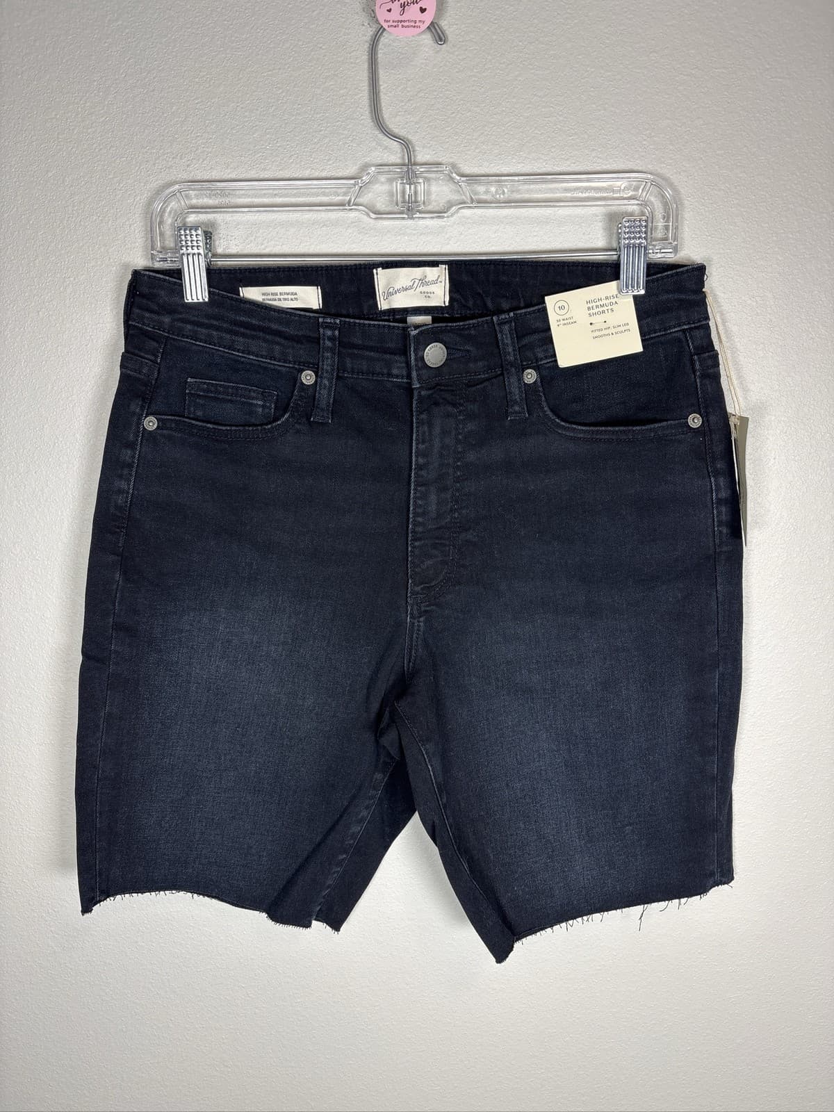 Universal Thread Womens High Rise Bermuda Shorts Black Size 10 30W
